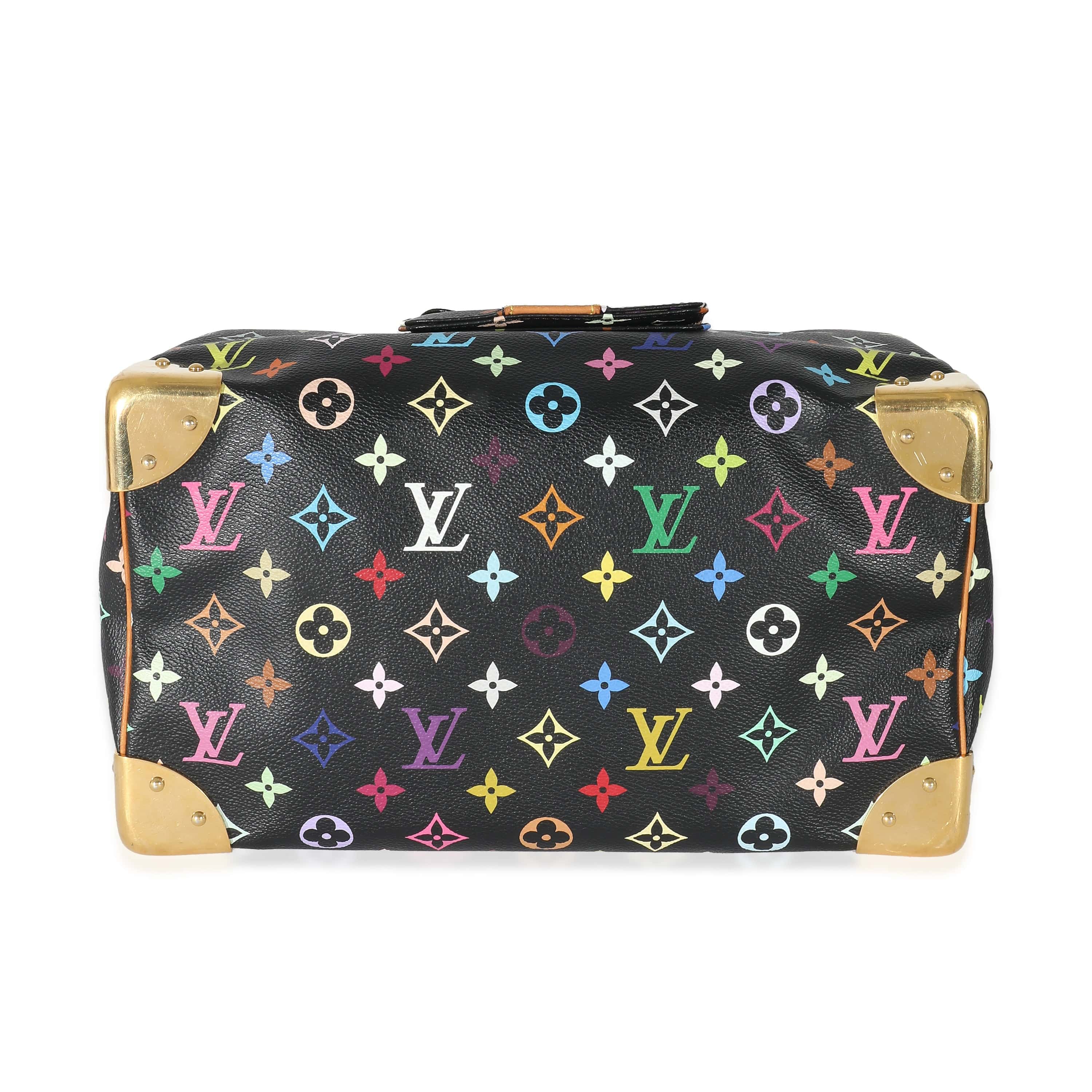 Louis Vuitton Louis Vuitton x Takashi Murakami Black Monogram Multicolore Canvas Speedy 30