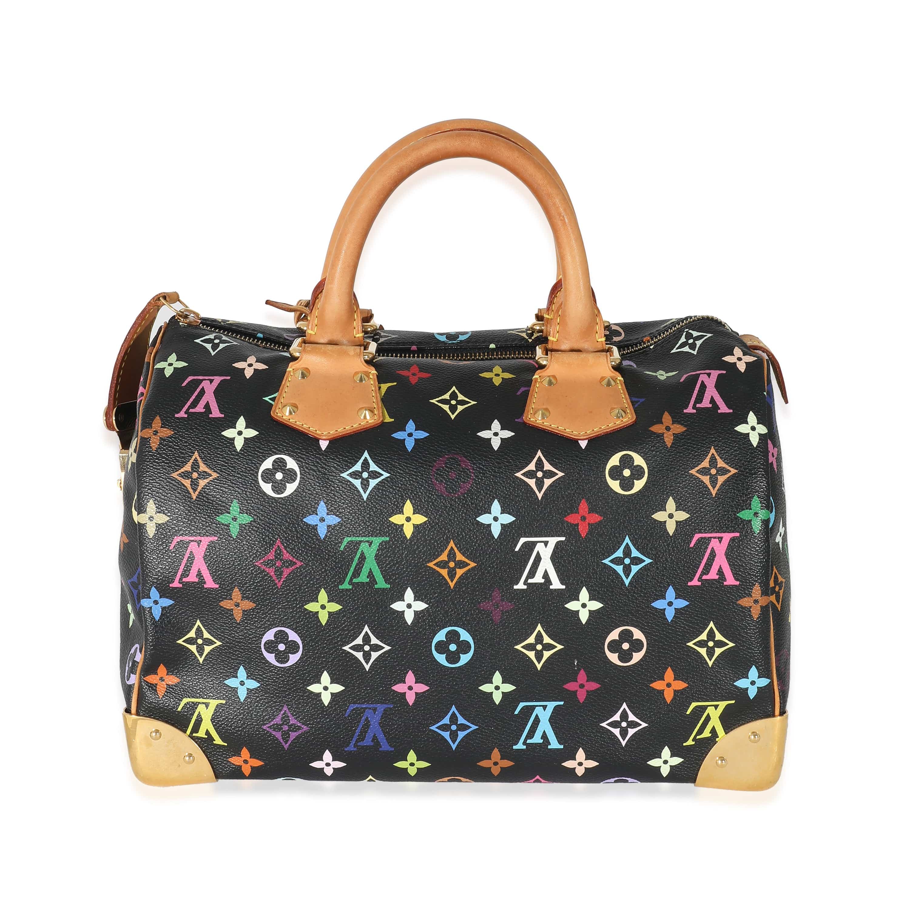 Louis Vuitton Louis Vuitton x Takashi Murakami Black Monogram Multicolore Canvas Speedy 30