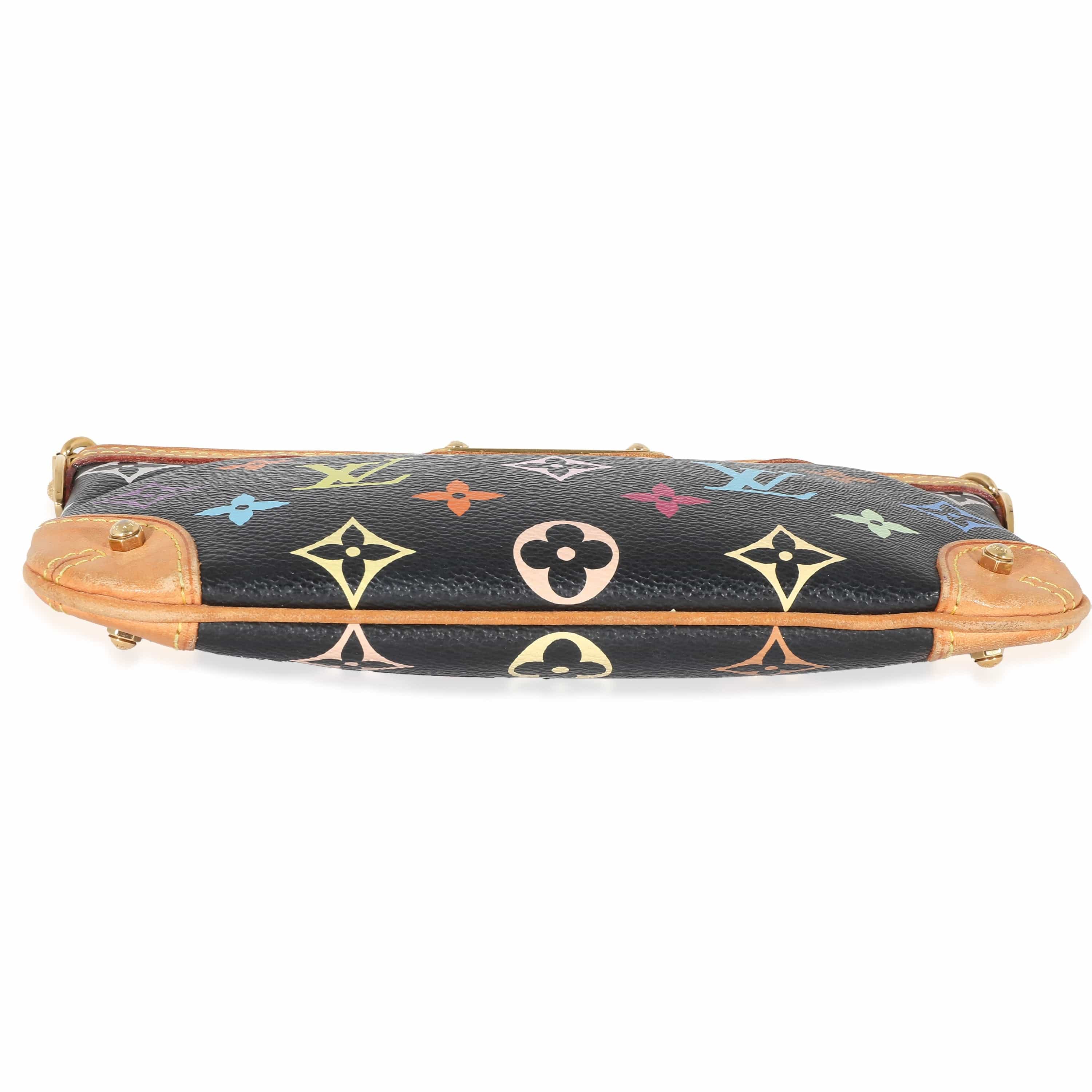 Louis Vuitton Louis Vuitton x Takashi Murakami Black Multicolor Canvas Milla Pochette