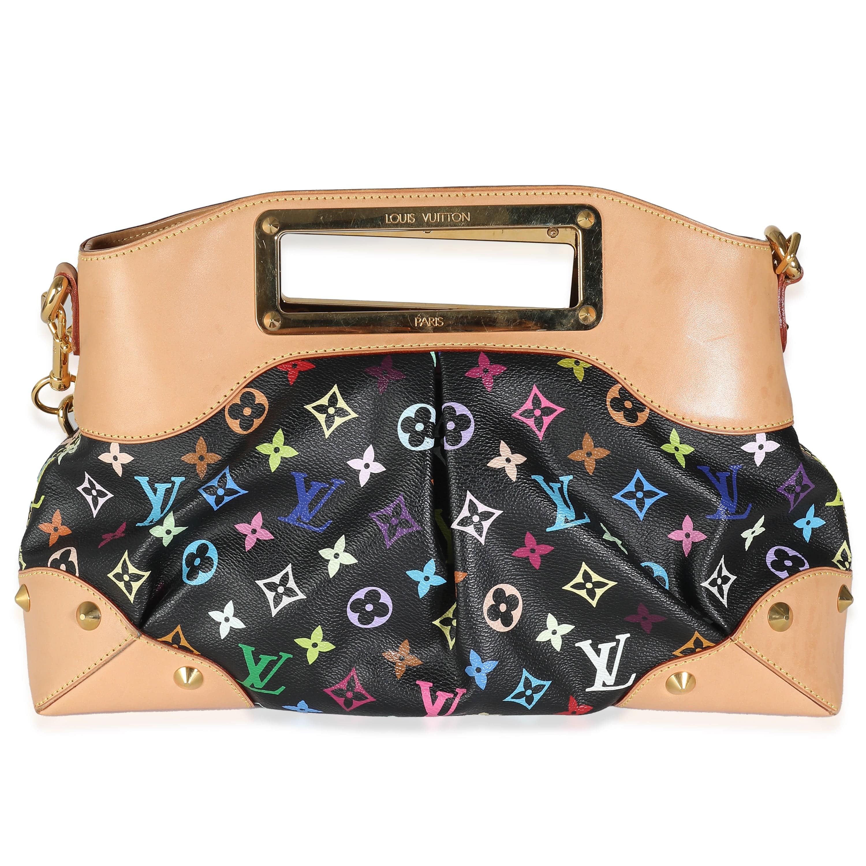 Louis Vuitton Louis Vuitton x Takashi Murakami Black Multicolor Monogram Canvas Judy MM