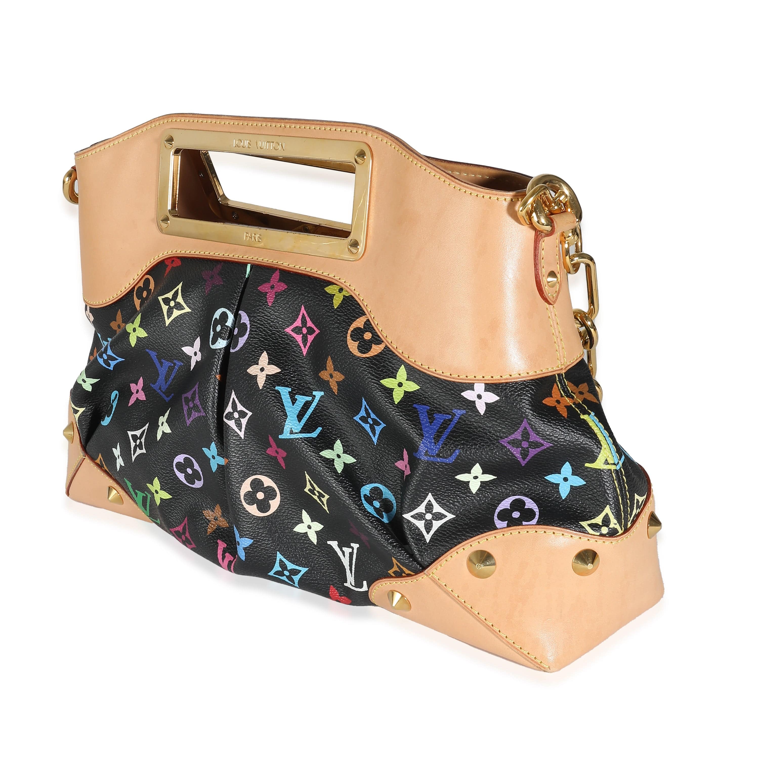 Louis Vuitton Louis Vuitton x Takashi Murakami Black Multicolor Monogram Canvas Judy MM