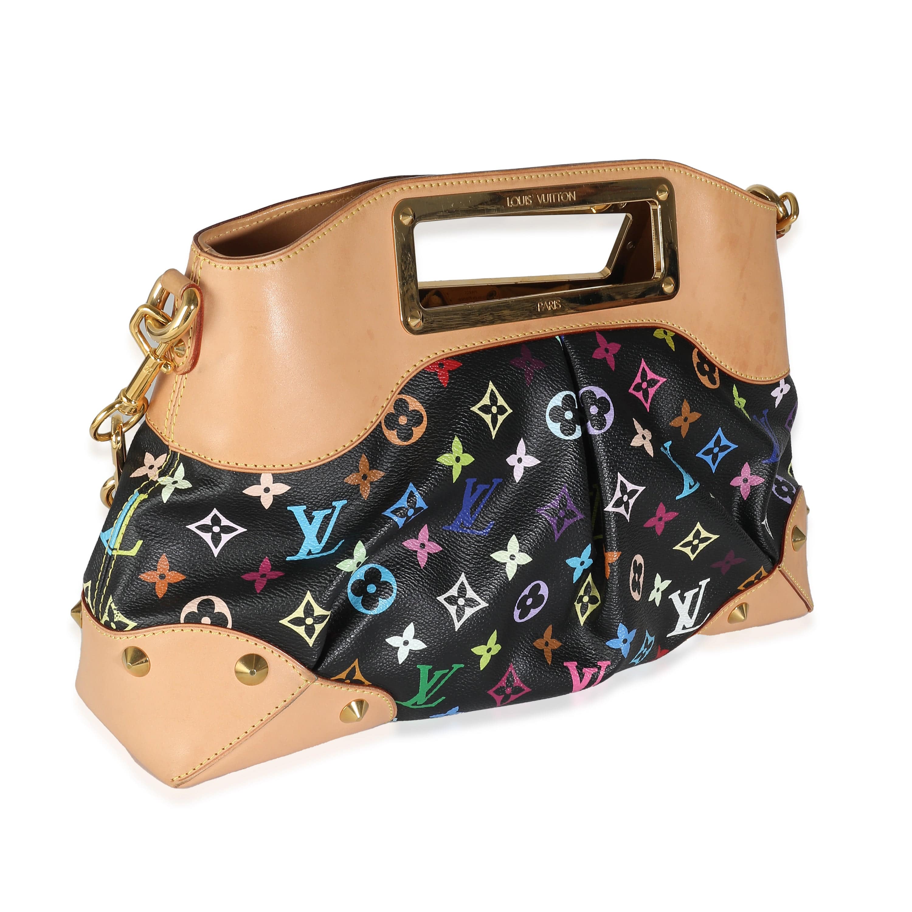 Louis Vuitton Louis Vuitton x Takashi Murakami Black Multicolor Monogram Canvas Judy MM