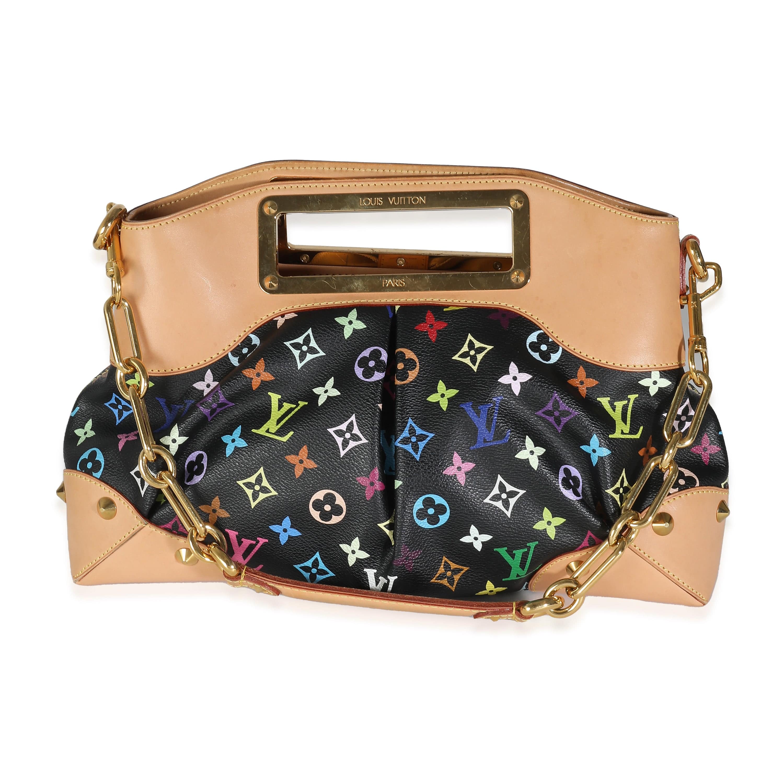 Louis Vuitton Louis Vuitton x Takashi Murakami Black Multicolor Monogram Canvas Judy MM