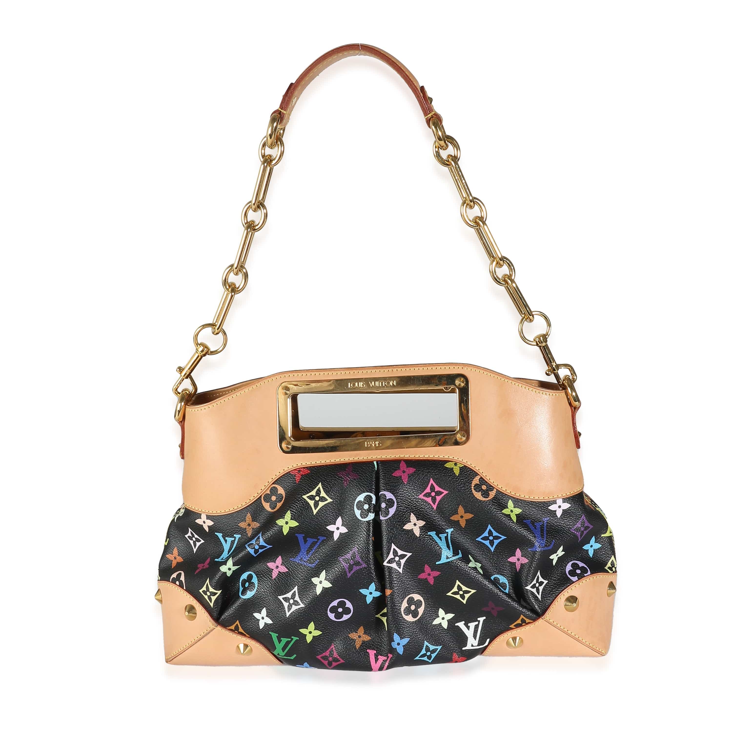 Louis Vuitton Louis Vuitton x Takashi Murakami Black Multicolor Monogram Canvas Judy MM