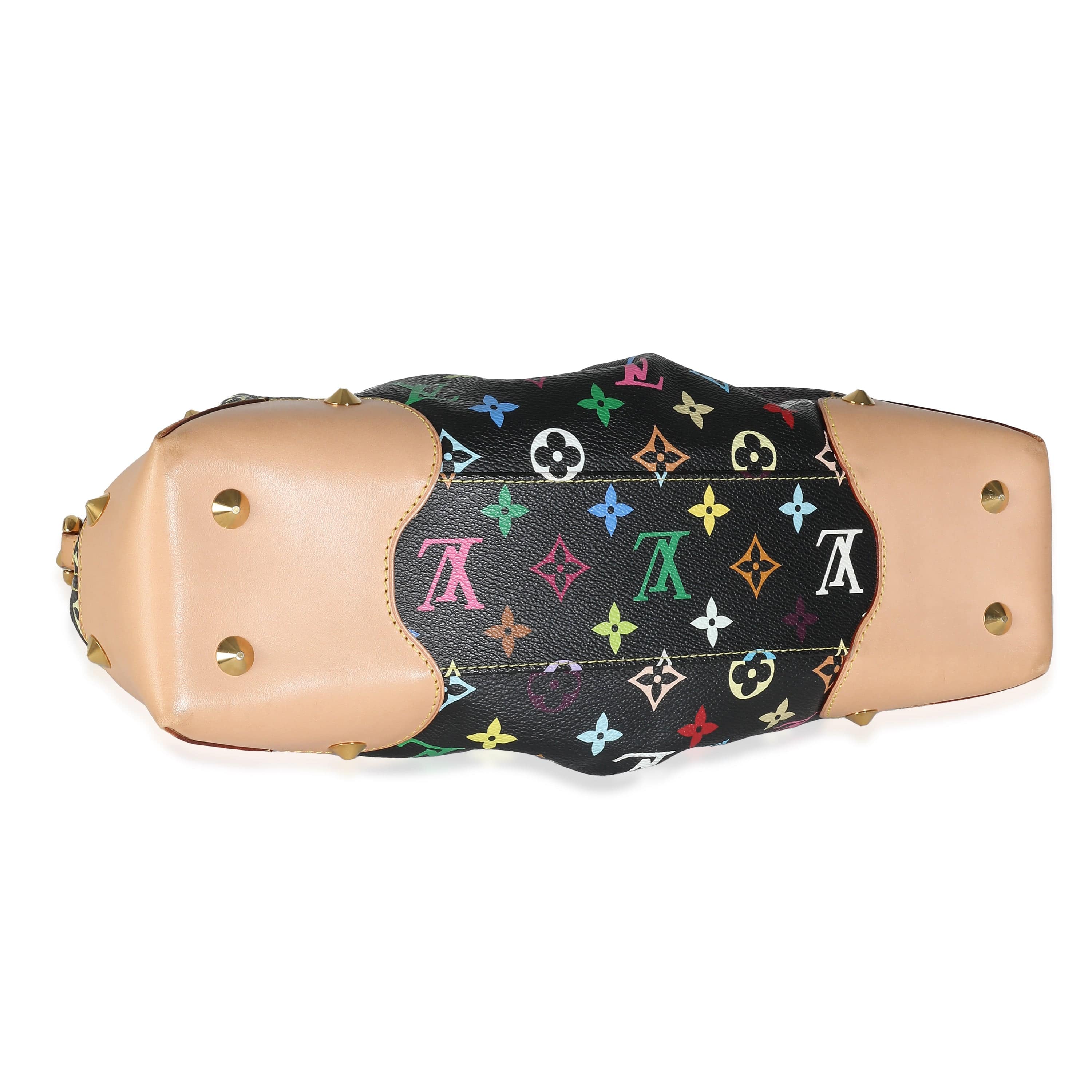 Louis Vuitton Louis Vuitton x Takashi Murakami Black Multicolor Monogram Canvas Judy MM