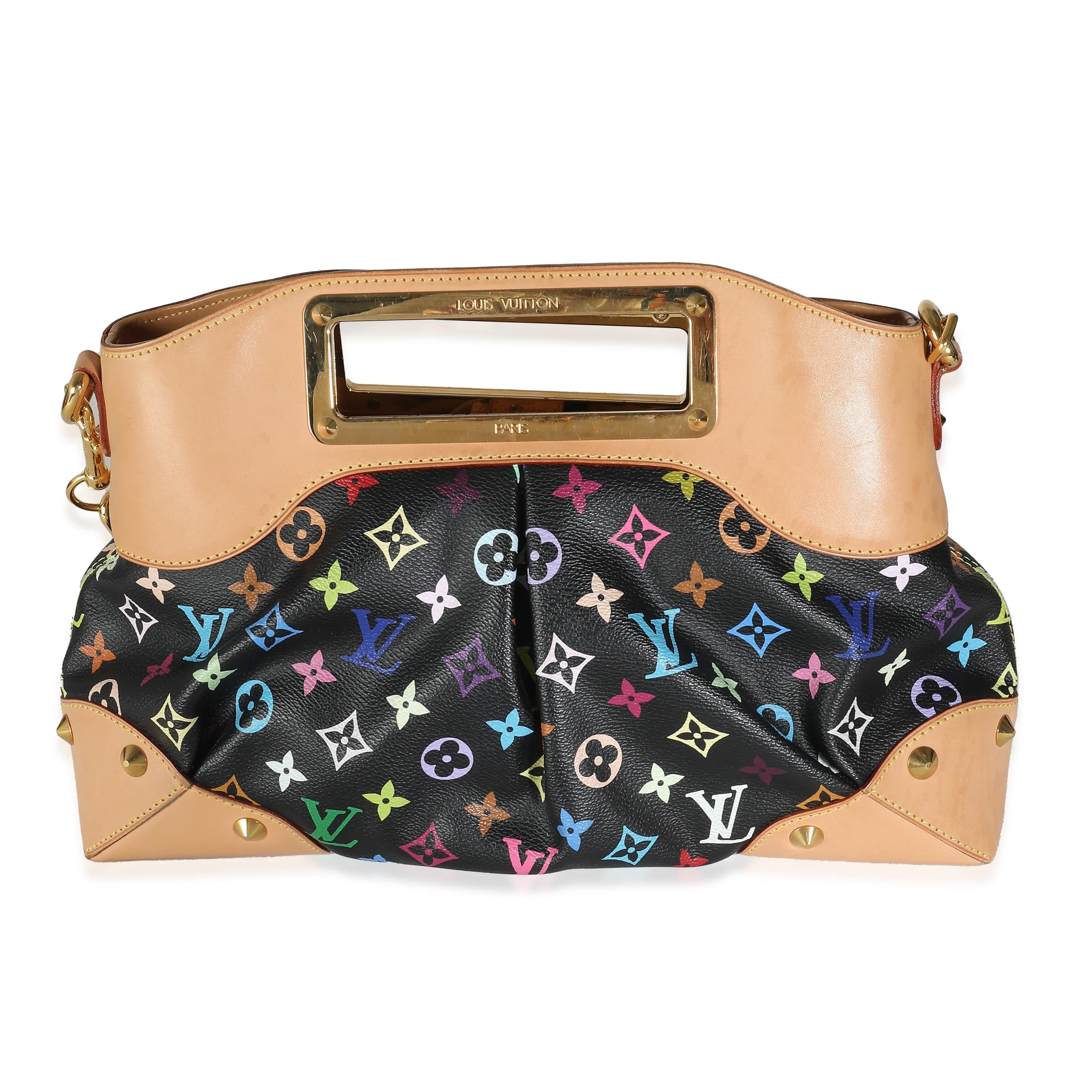 Louis Vuitton Louis Vuitton x Takashi Murakami Black Multicolor Monogram Canvas Judy MM