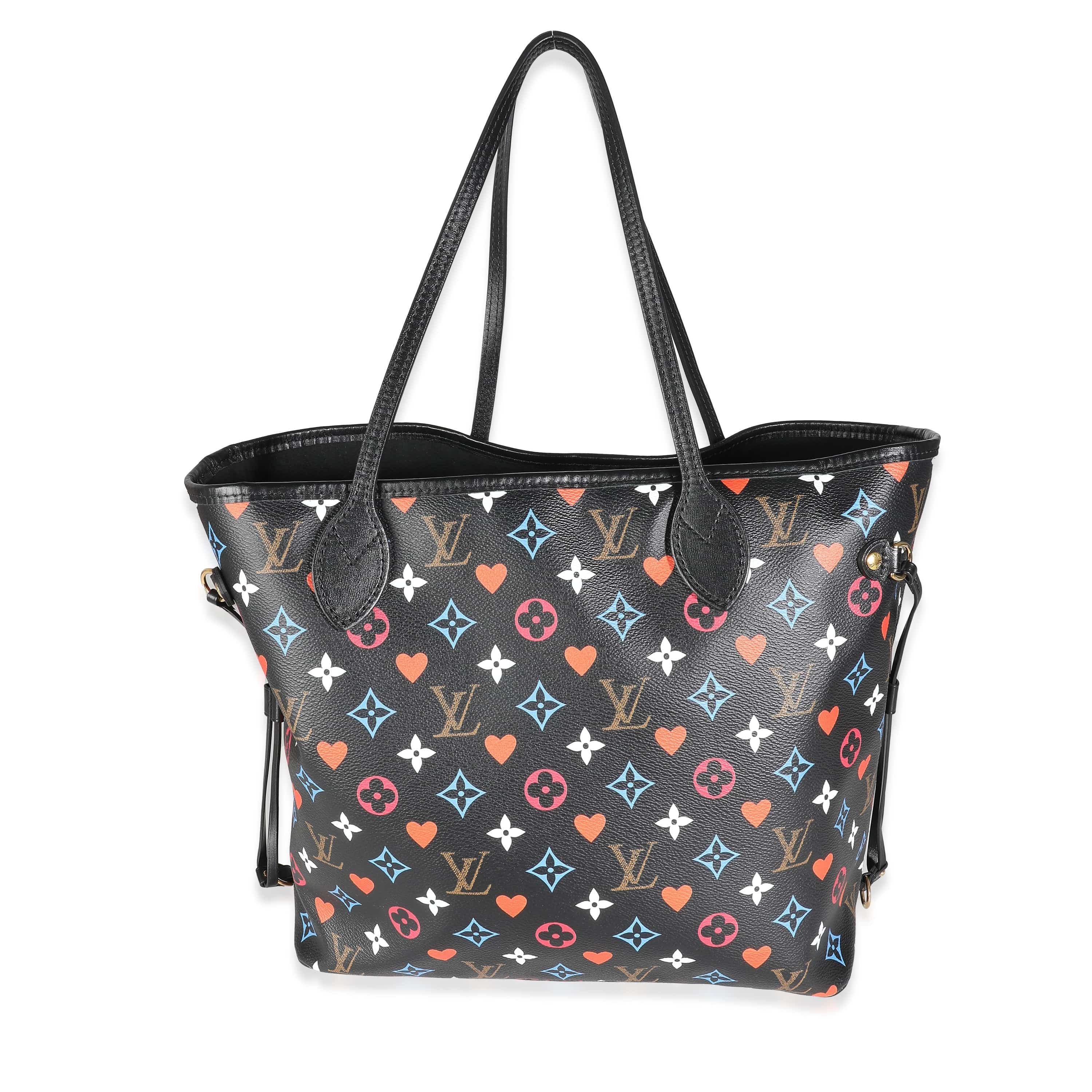 Louis Vuitton LV Black Monogram Multicolor Canvas Game On Neverfull MM