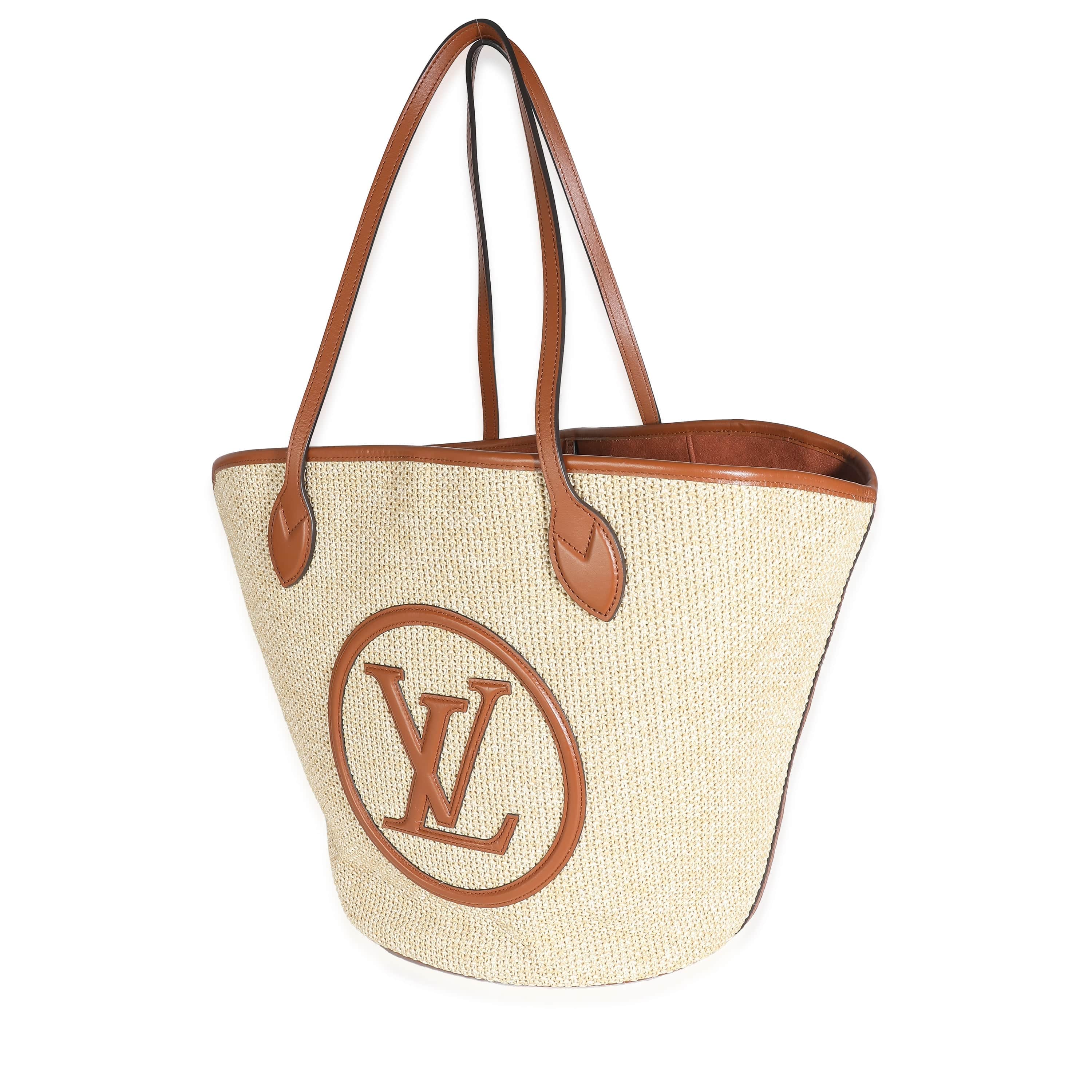 Louis Vuitton LV Caramel Raffia Saint Jacques Tote