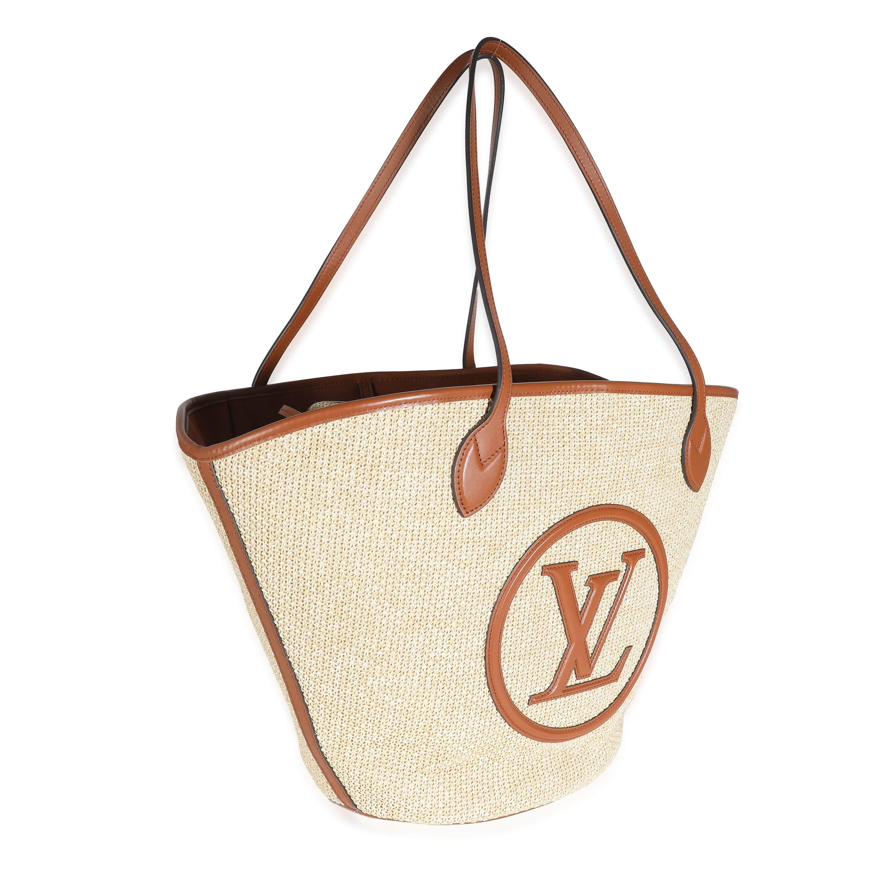 Louis Vuitton LV Caramel Raffia Saint Jacques Tote