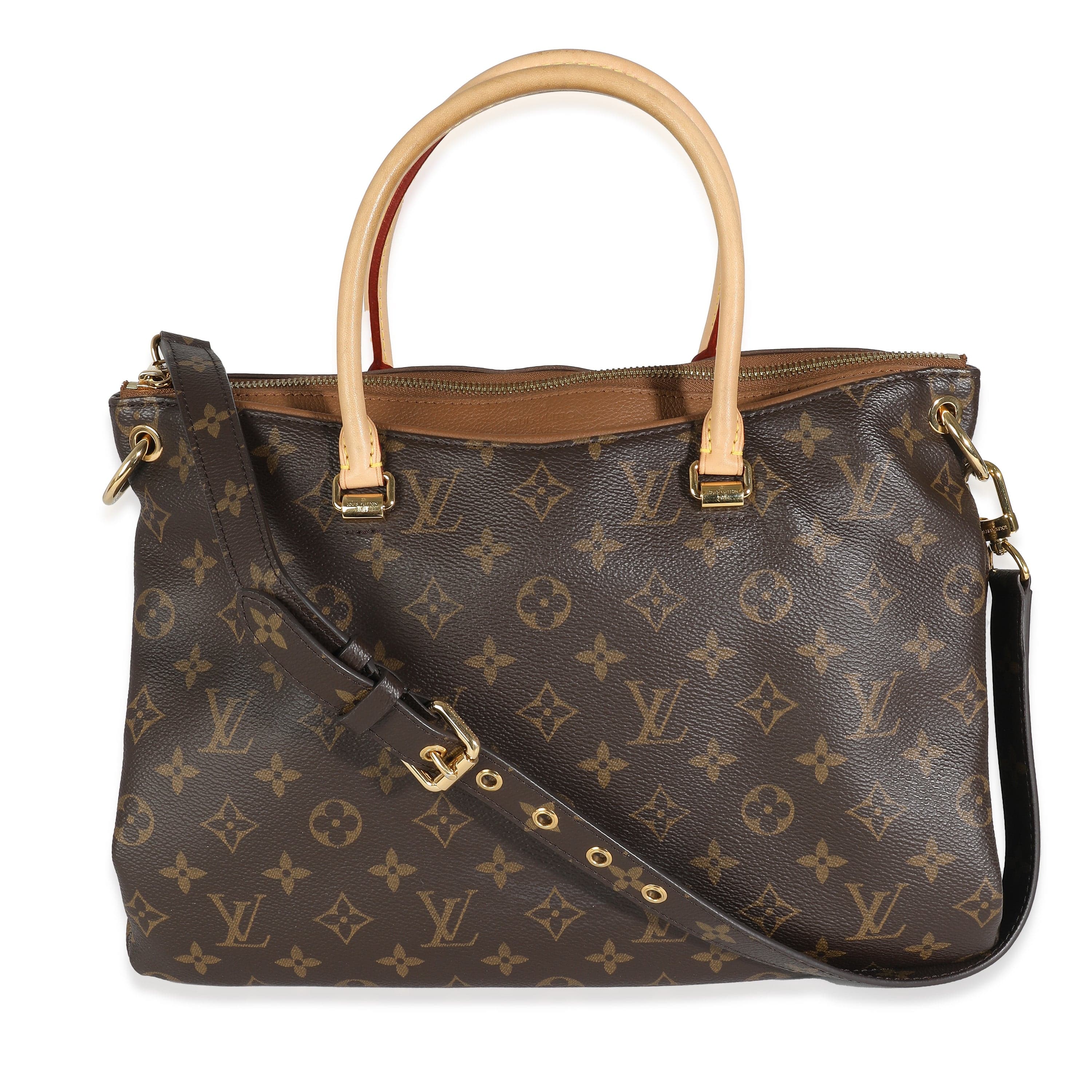 Louis Vuitton LV Havane Monogram Canvas Pallas MM