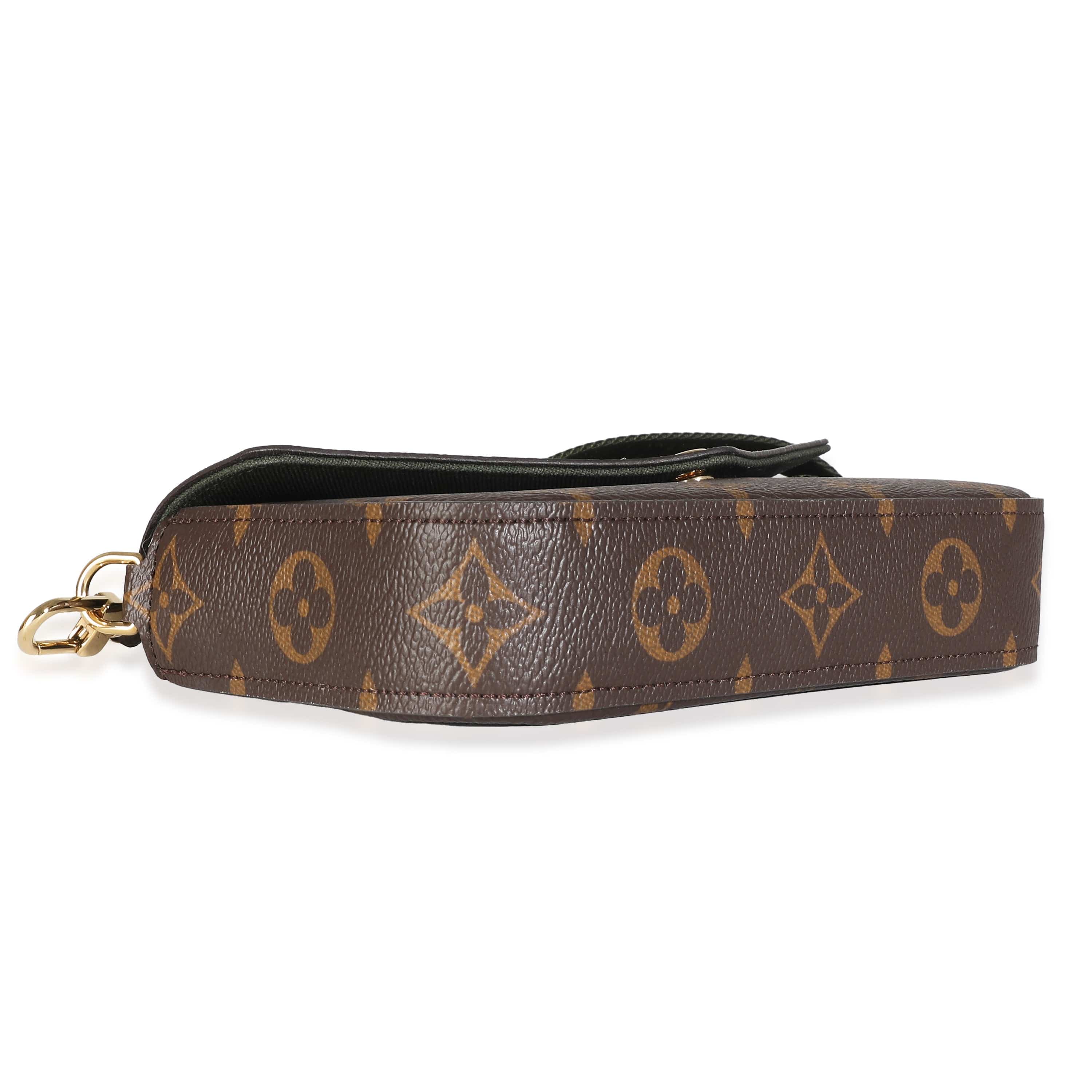 Louis Vuitton LV Khaki Monogram Canvas Felicie Strap & Go