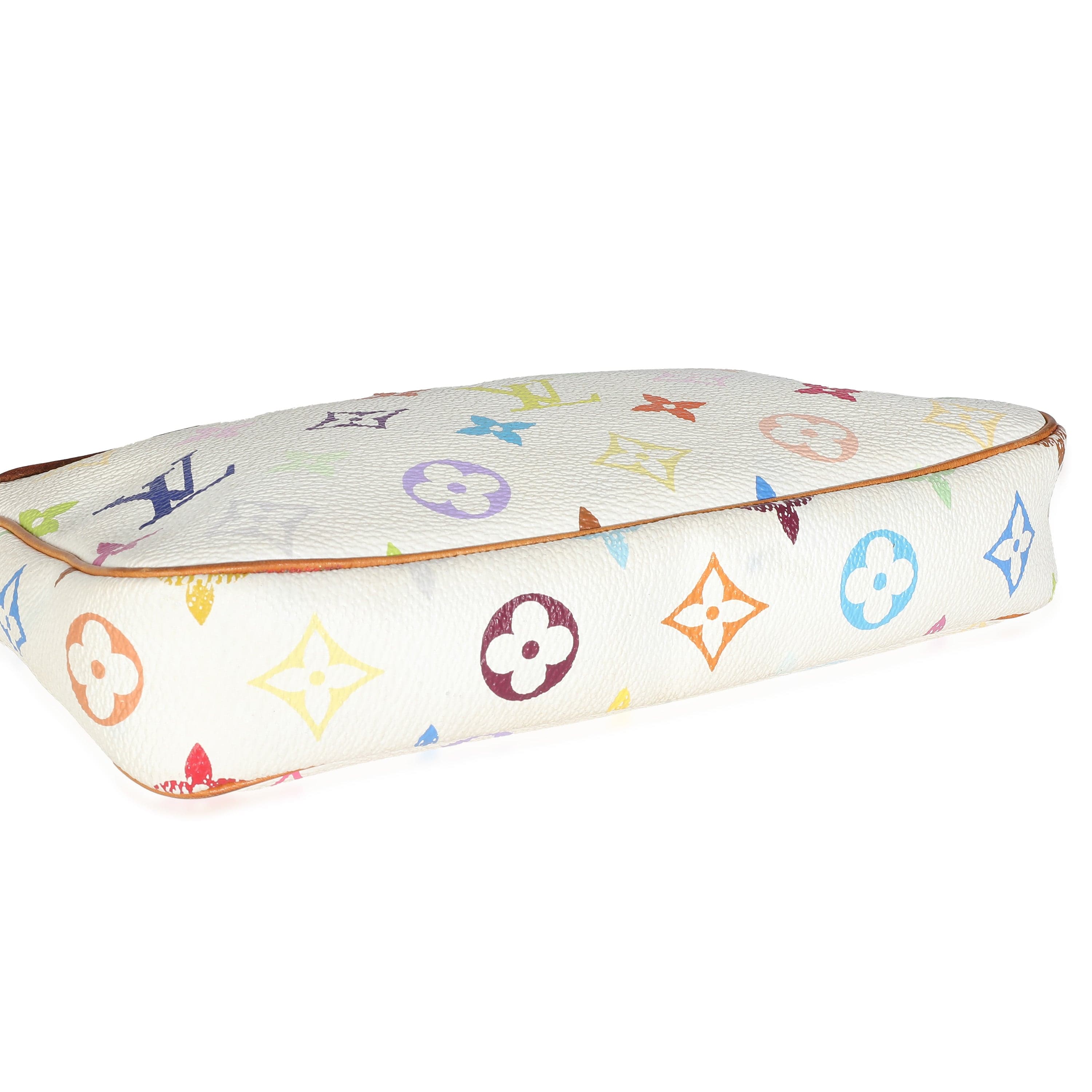 Louis Vuitton White Monogram Multicolor Canvas Pochette Accessories