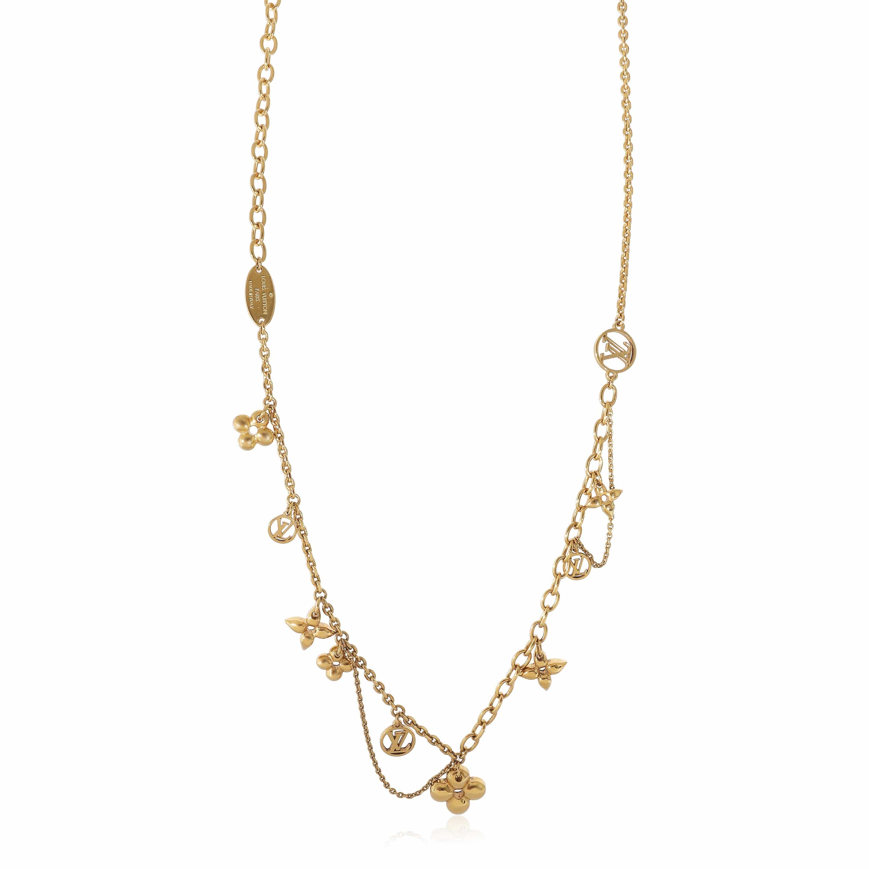 Louis Vuitton Louis Vuitton Blooming Supple Gold Plated Necklace