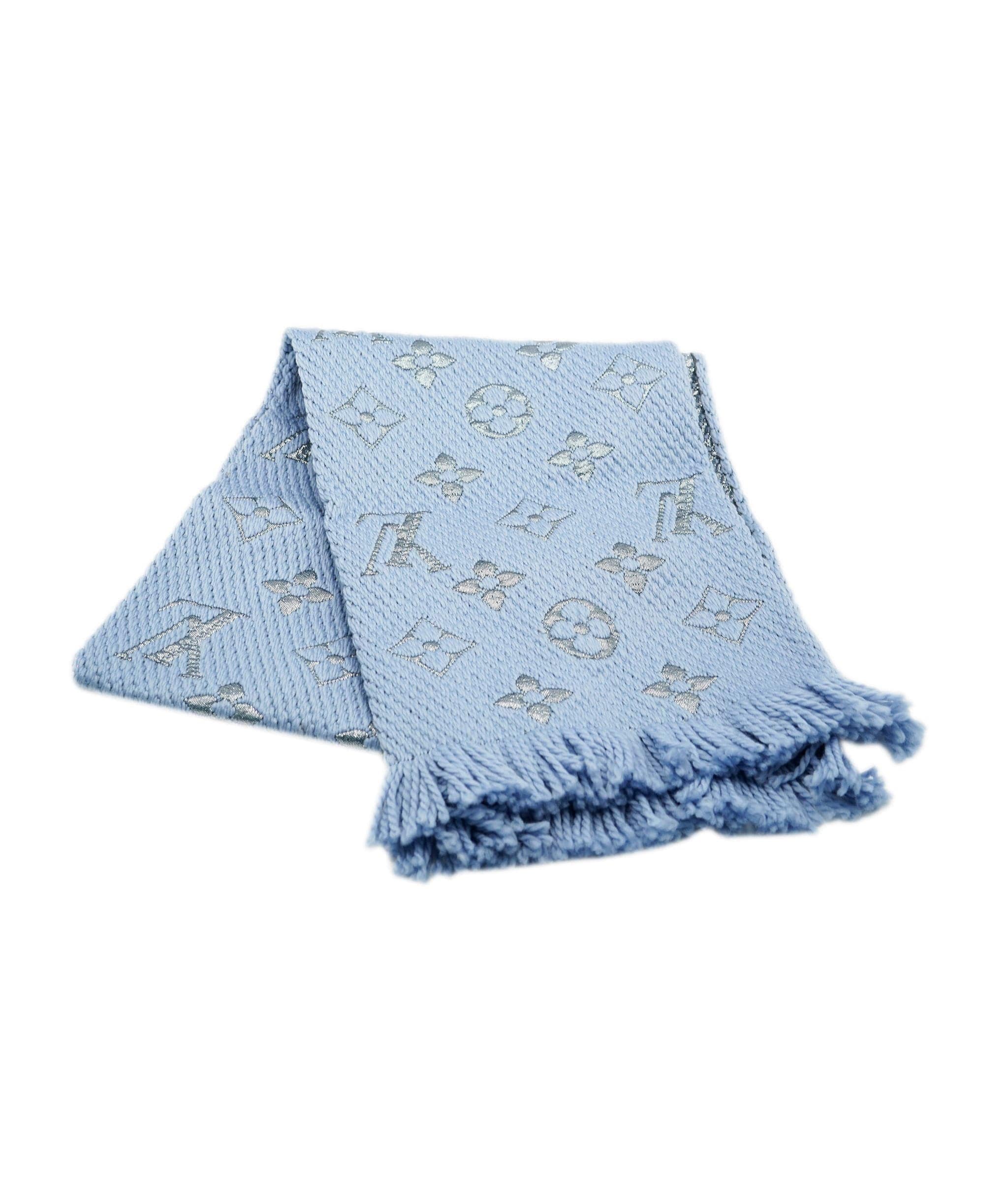 Louis Vuitton Louis Vuitton Blue Knit Scarf  ALC1139