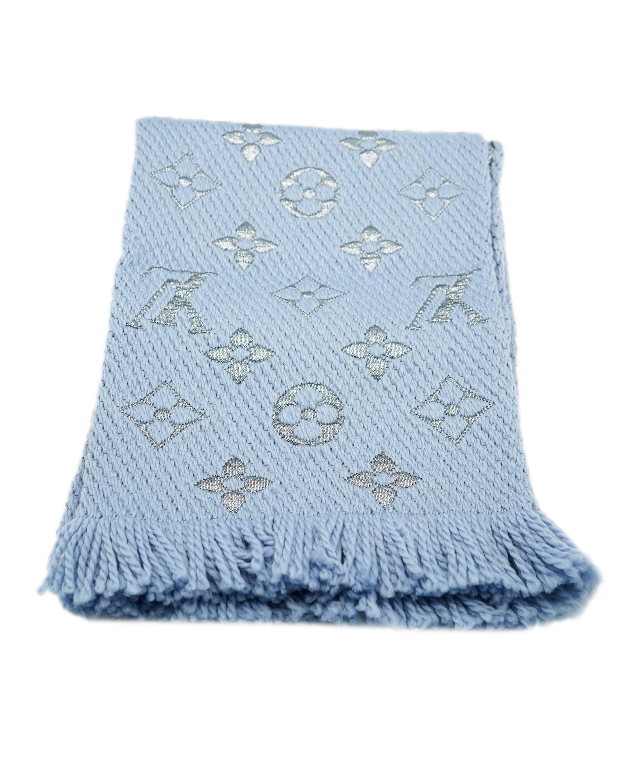 Louis Vuitton Louis Vuitton Blue Knit Scarf  ALC1139