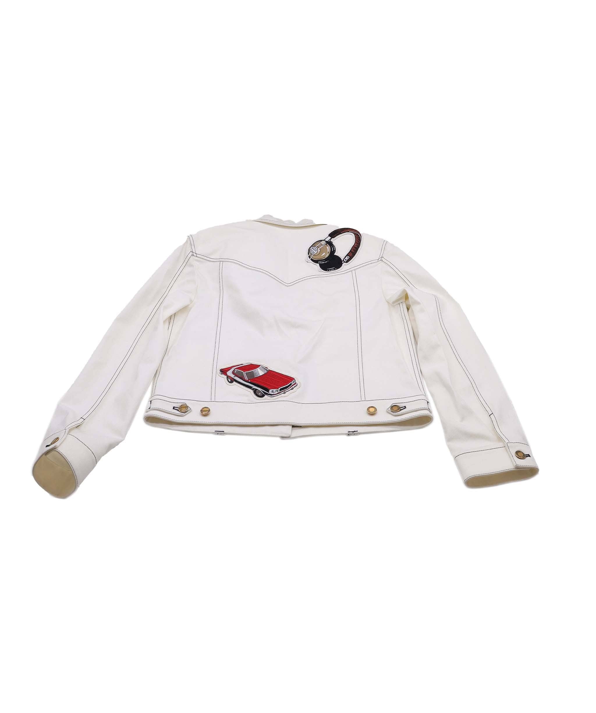 Louis Vuitton Louis Vuitton White Denim Jacket Patch Size 36 SKC1856