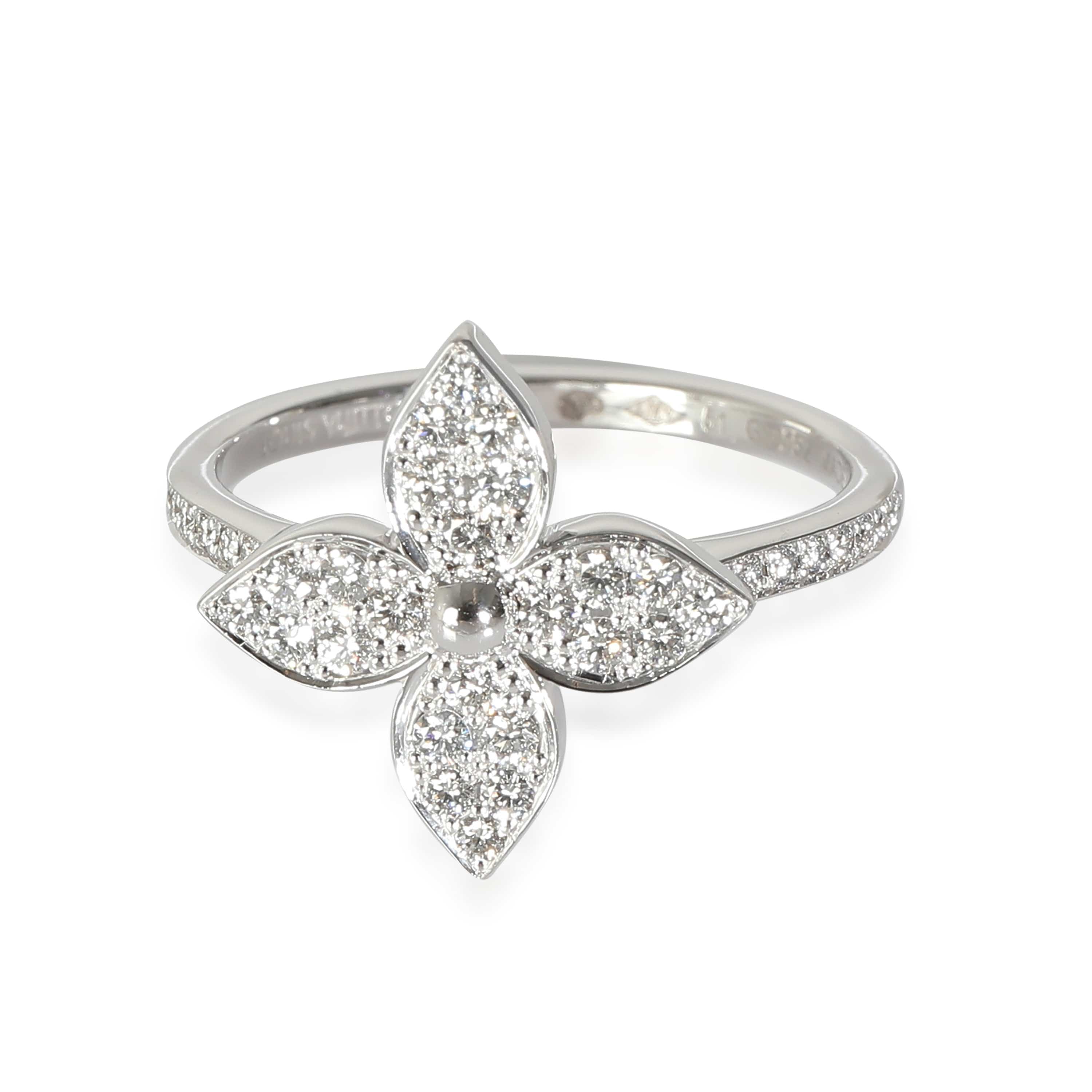 Louis Vuitton Louis Vuitton Star Blossom Ring in 18K White Gold 0.3 CTW