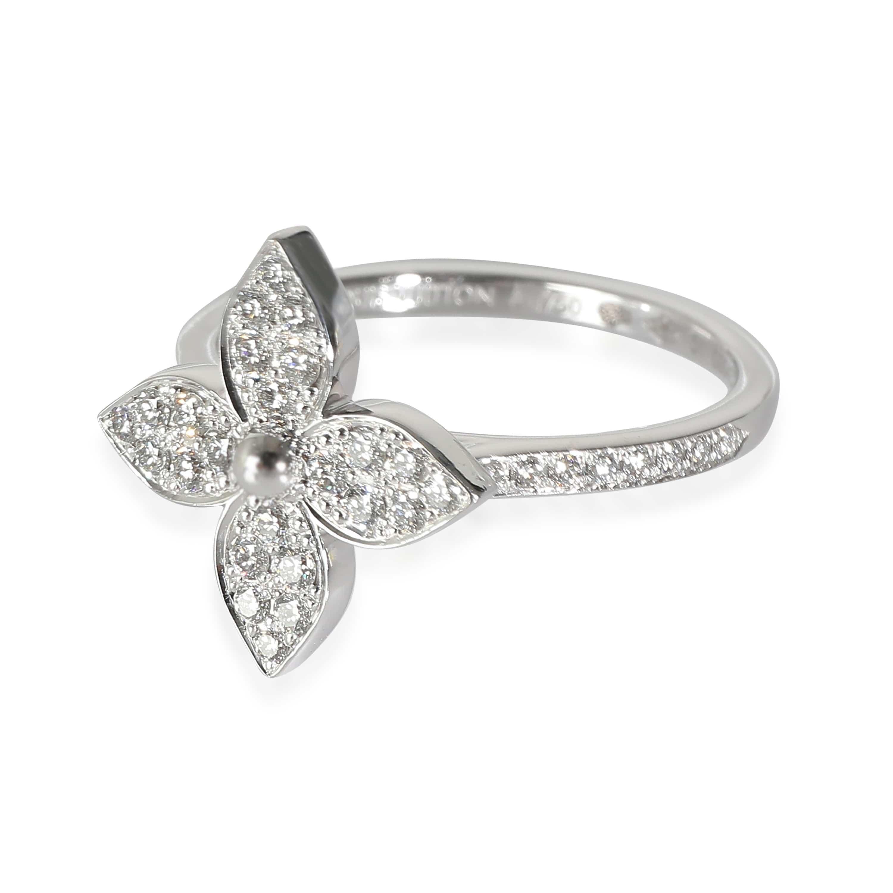 Louis Vuitton Louis Vuitton Star Blossom Ring in 18K White Gold 0.3 CTW