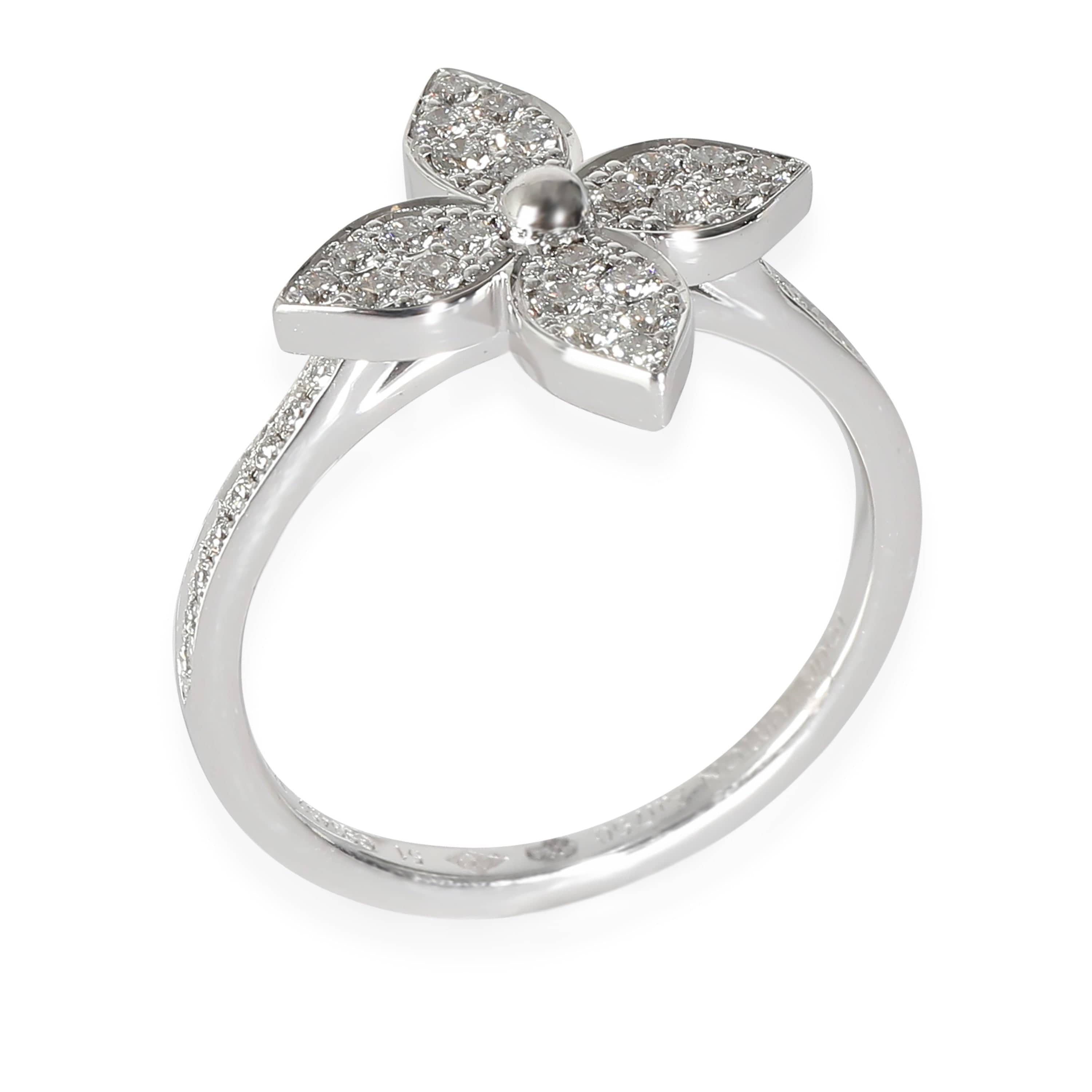 Louis Vuitton Louis Vuitton Star Blossom Ring in 18K White Gold 0.3 CTW