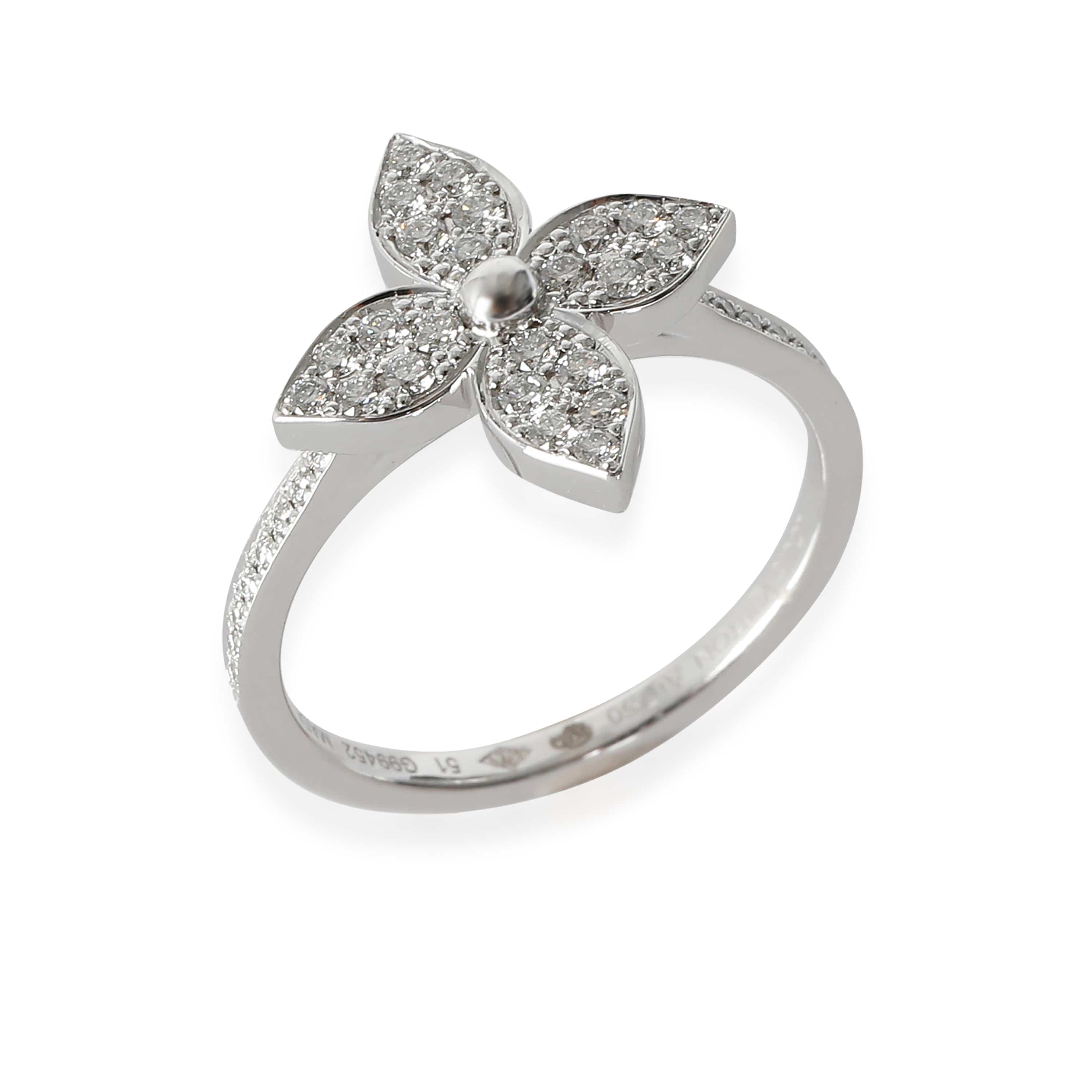 Louis Vuitton Louis Vuitton Star Blossom Ring in 18K White Gold 0.3 CTW