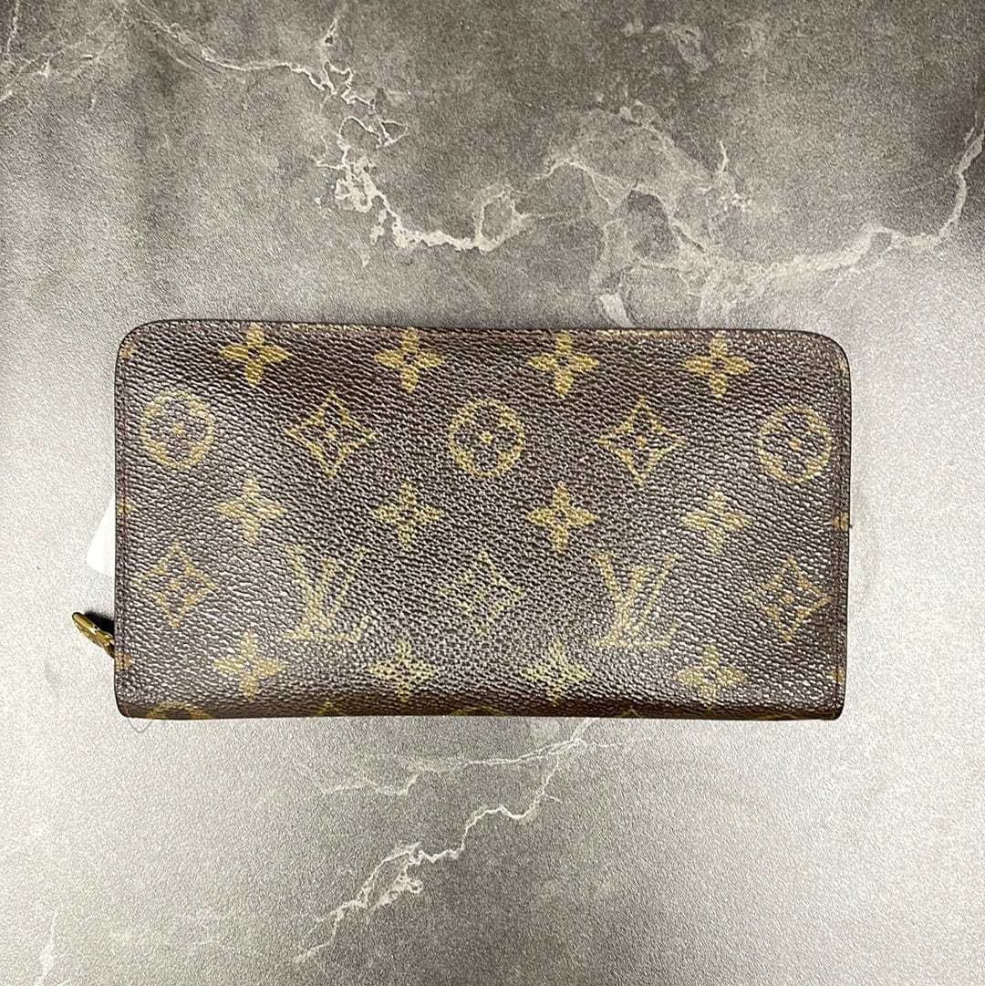 Louis Vuitton LOUIS VUITTON Monogram Coated Canvas Porte Monnaie Zip Round Zipper Wallet