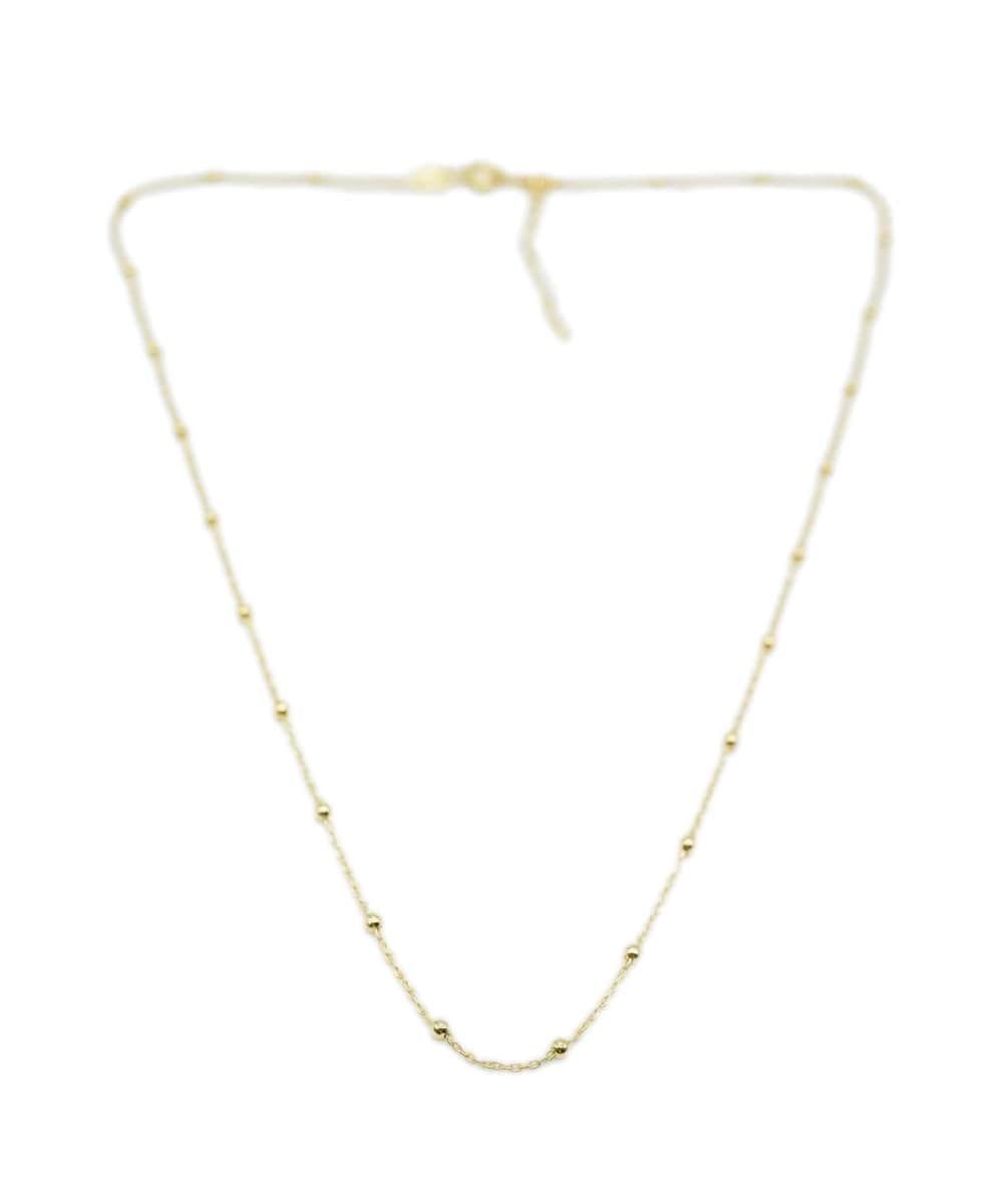 18k Gold Vermeil Sattelite Chain Necklace 16/18 Inch ASL7964