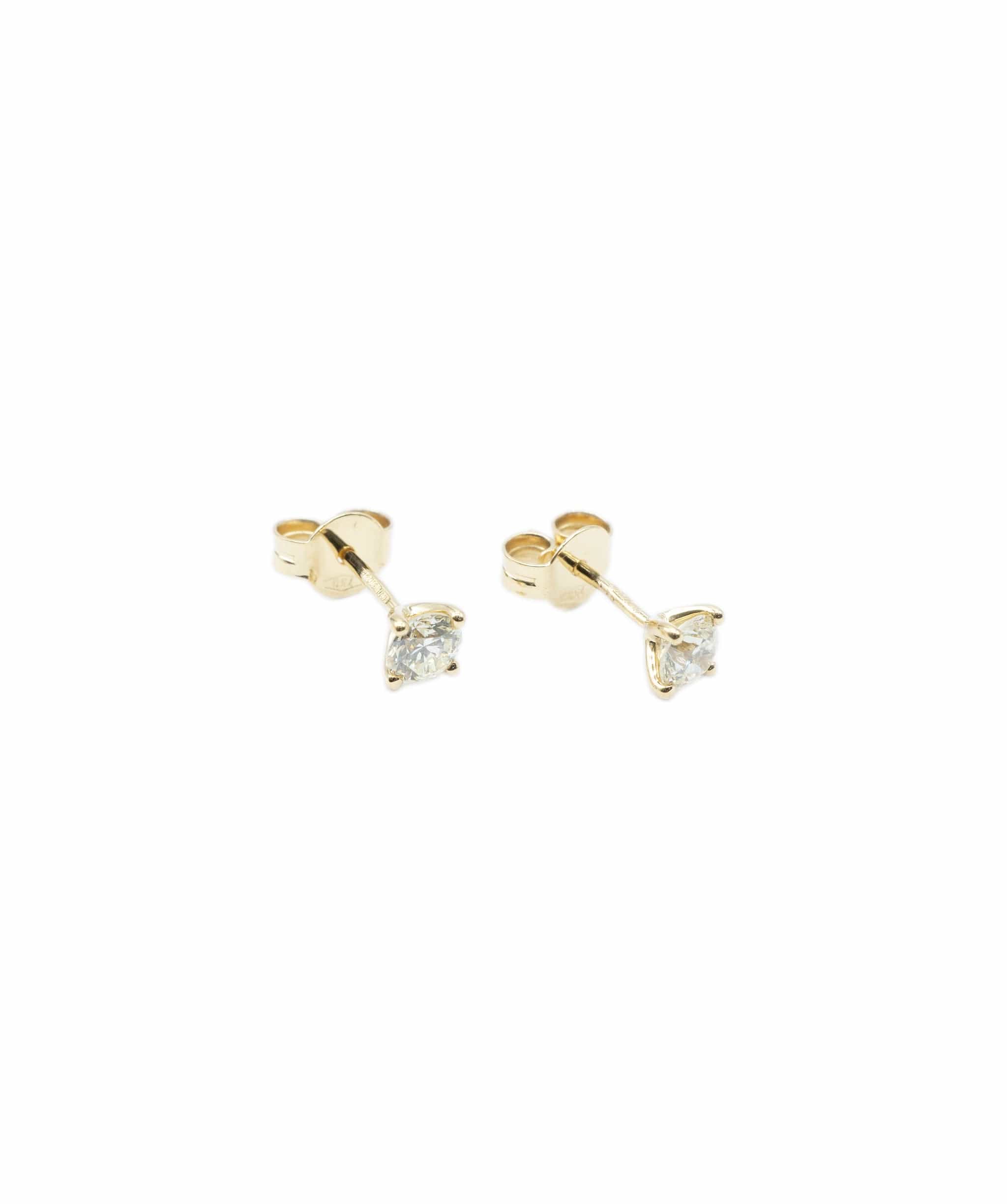 Luxury Promise Brilliant-cut diamond 18K YG Earstuds 0.70cts total, SI/ J-K AVL1132