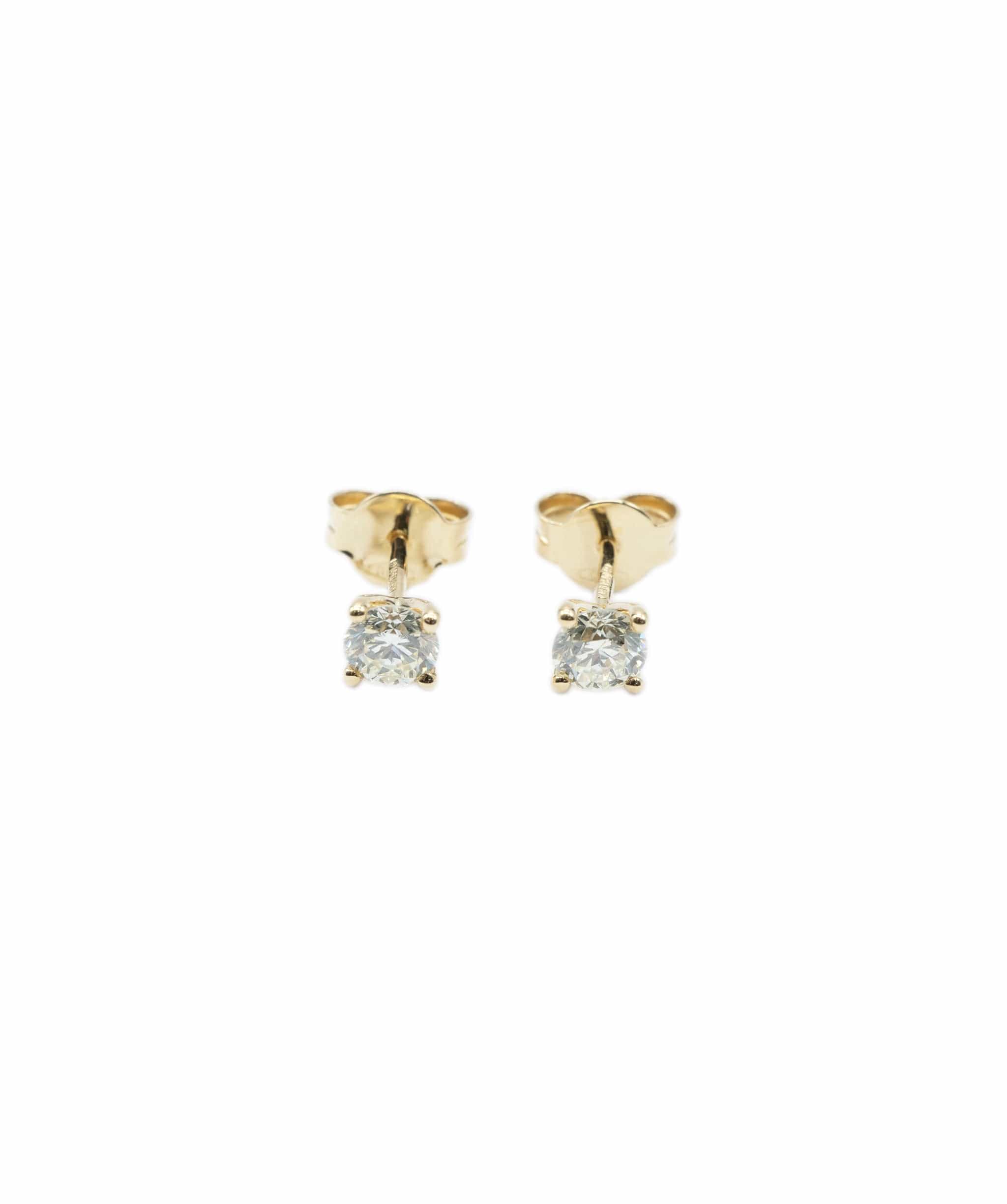 Luxury Promise Brilliant-cut diamond 18K YG Earstuds 0.70cts total, SI/ J-K AVL1132