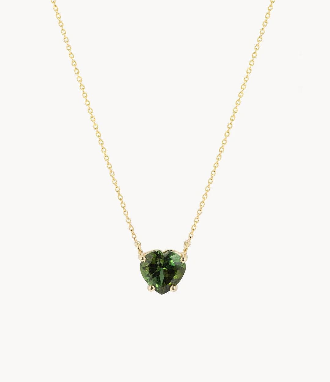 Luxury Promise honor's  green heart necklace AVC1295