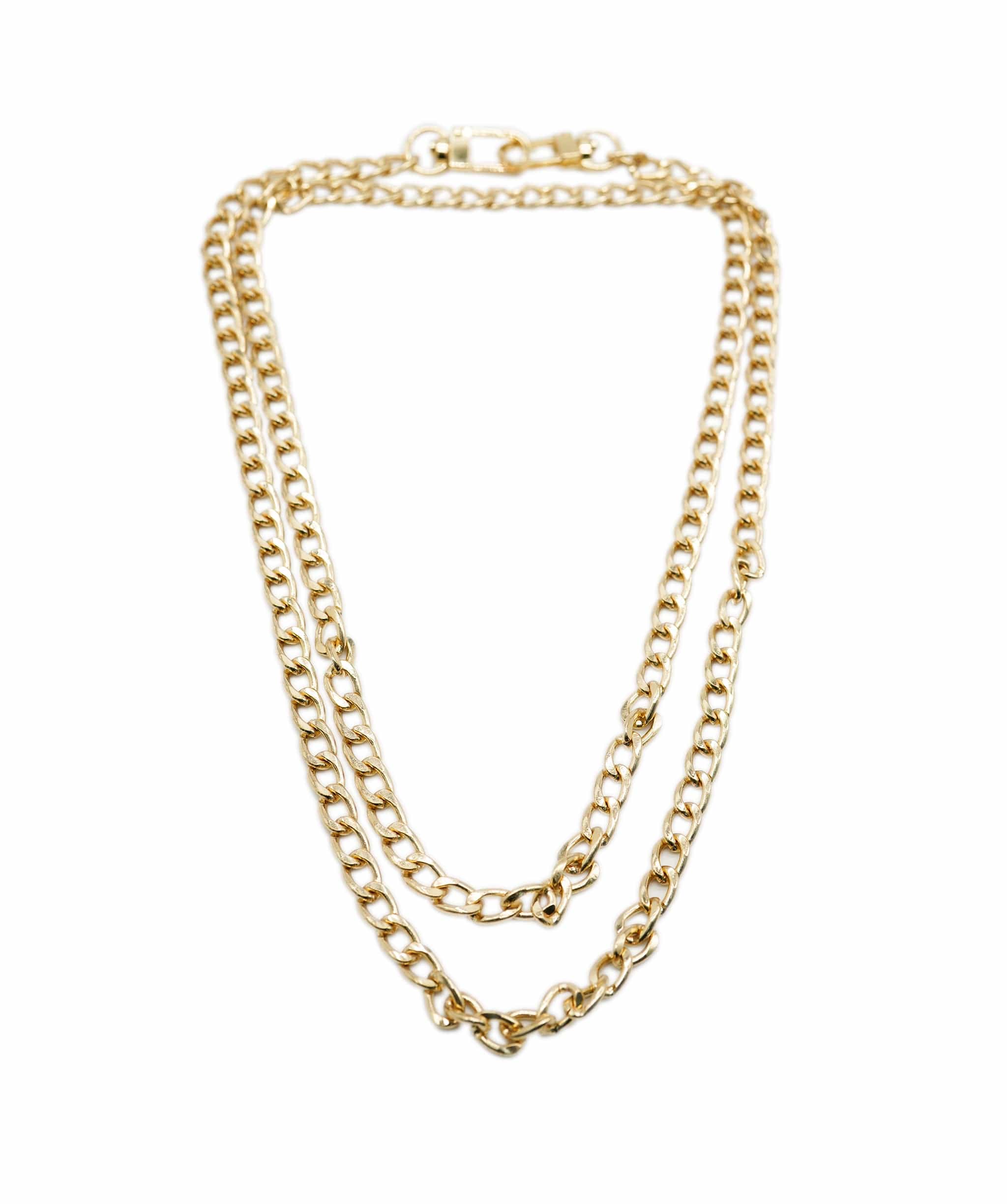 Luxury Promise Luxury Replica
 Double Layer Gold Chunky Chain NW2344