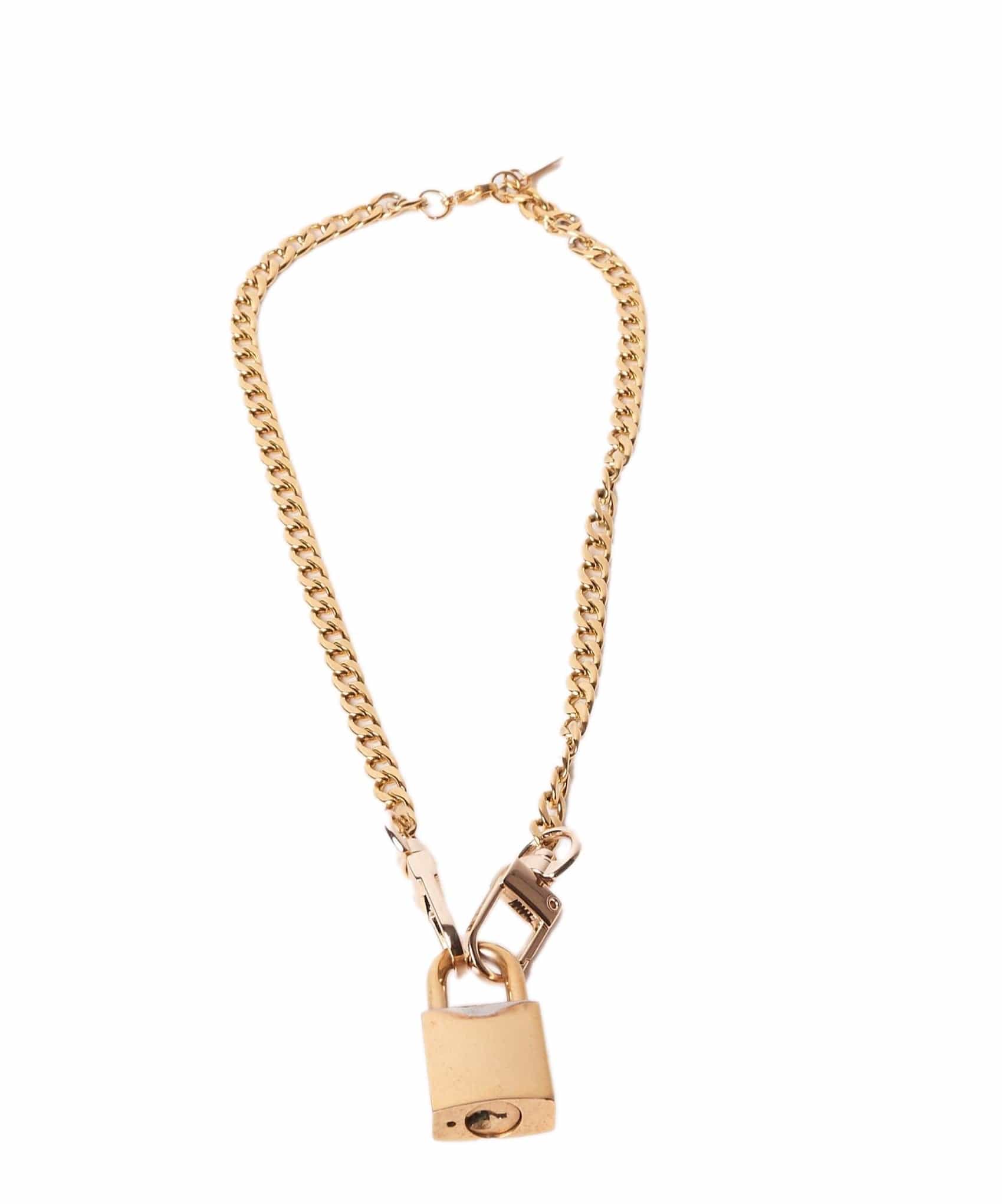 Luxury Promise Luxury Replica
 Gold Chain Short Necklace With Clip - AWL4212