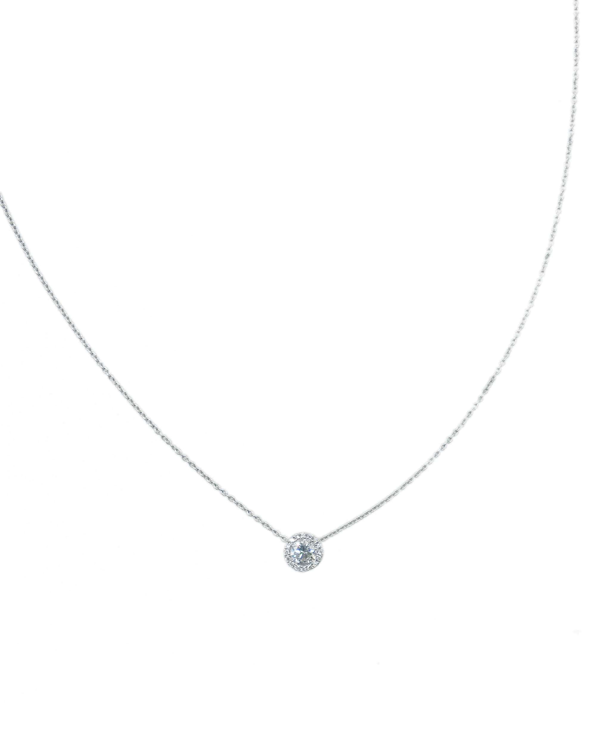 Luxury Promise Ponte Vecchio diamond 0.259/0.05ct necklace 40cm ASL8465