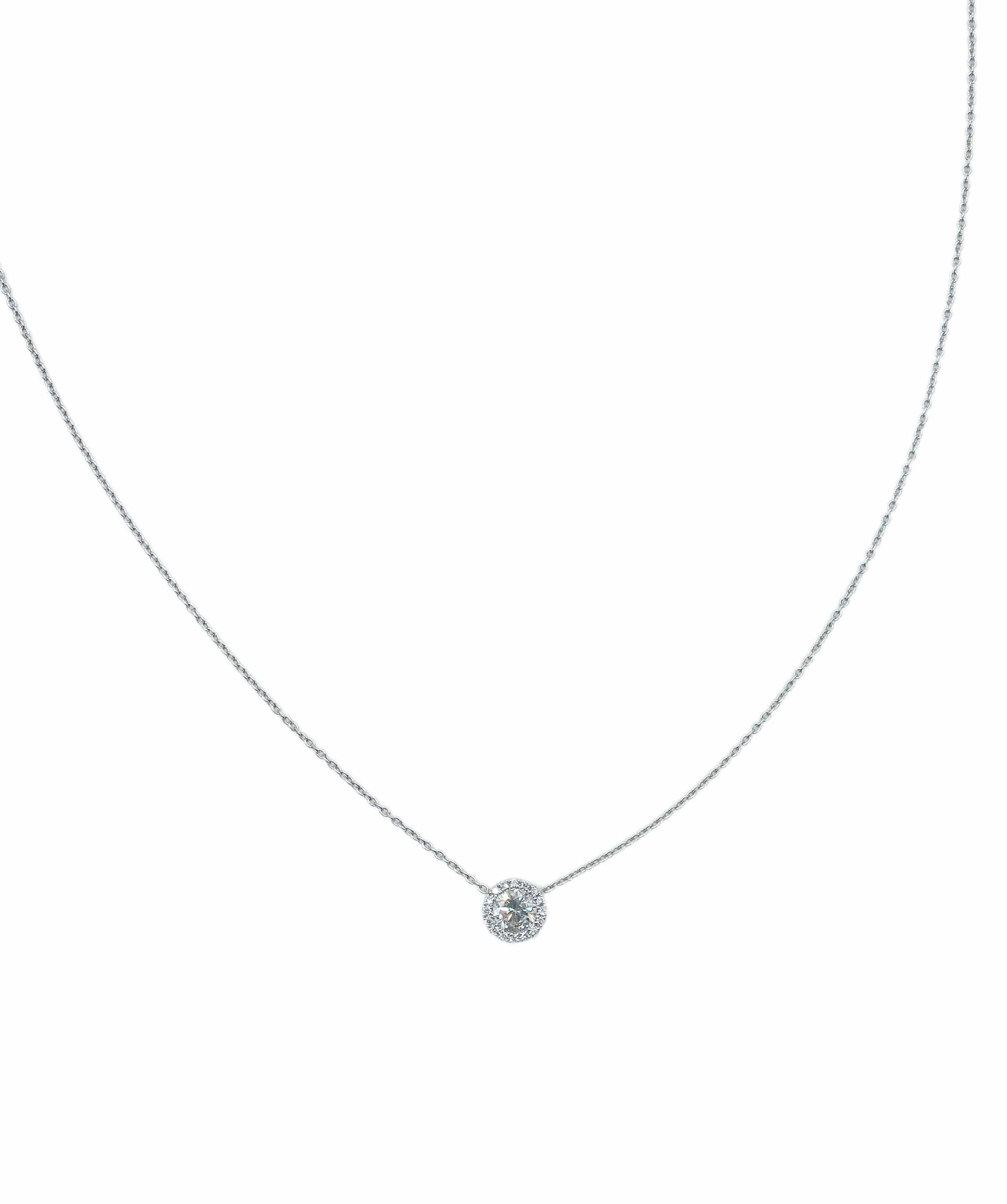 Luxury Promise Ponte Vecchio diamond 0.259/0.05ct necklace 40cm ASL8465