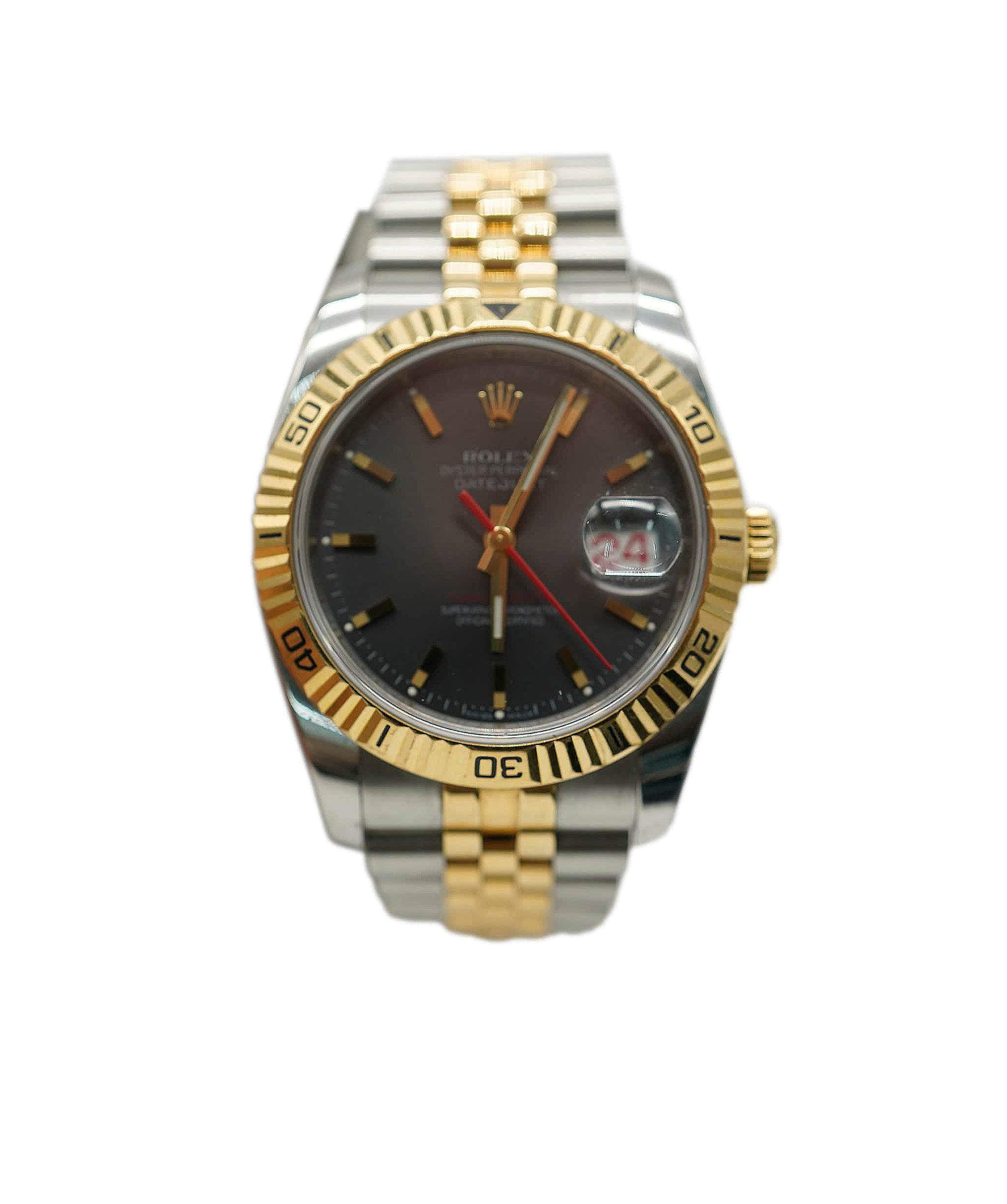 Luxury Promise Rolex Lady Datejust 69173 Steel and Gold Jubilee 26mm Champagne Diamond 2000, With B & P AGC1503