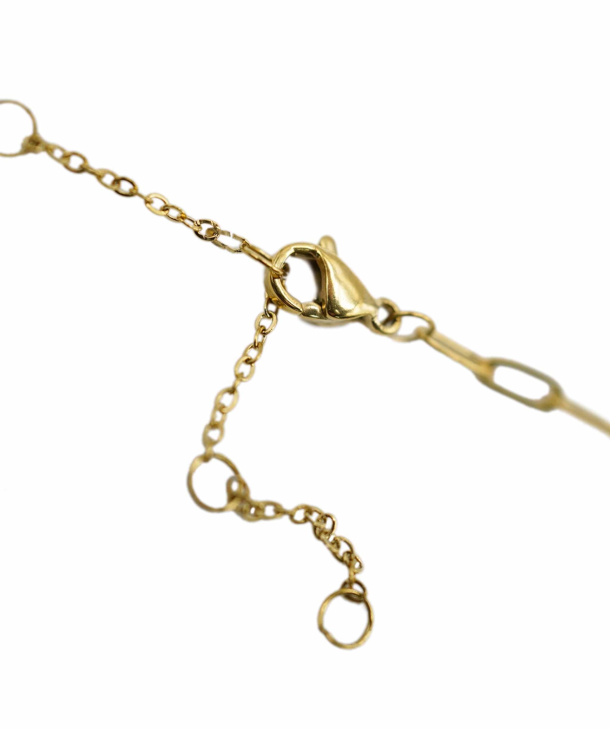 Luxury Promise Women's dainty paperclip chain, gold plated 14.5-16.5  ASL7963