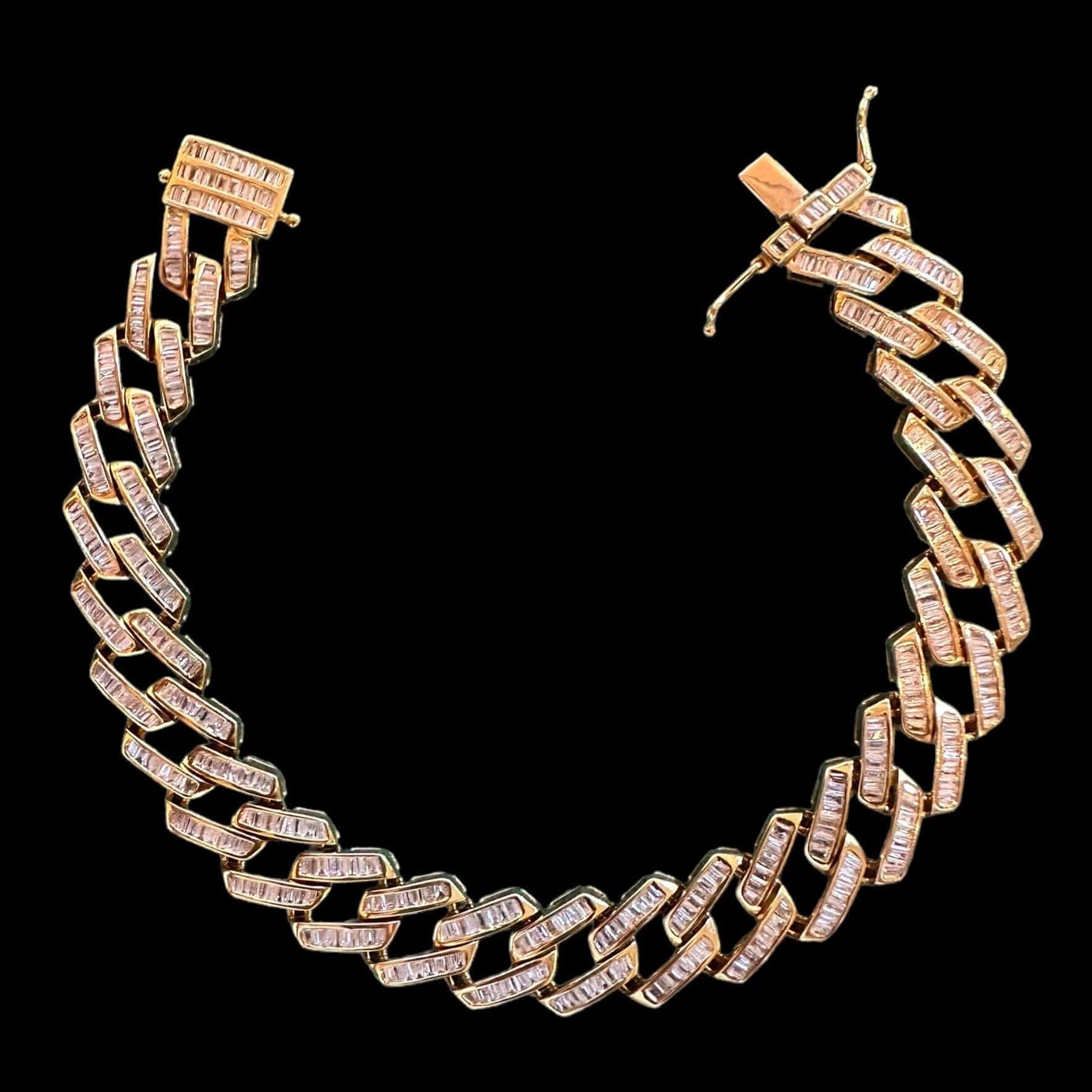 Luxury Promise All Gold & Baguette Diamond Bracelet