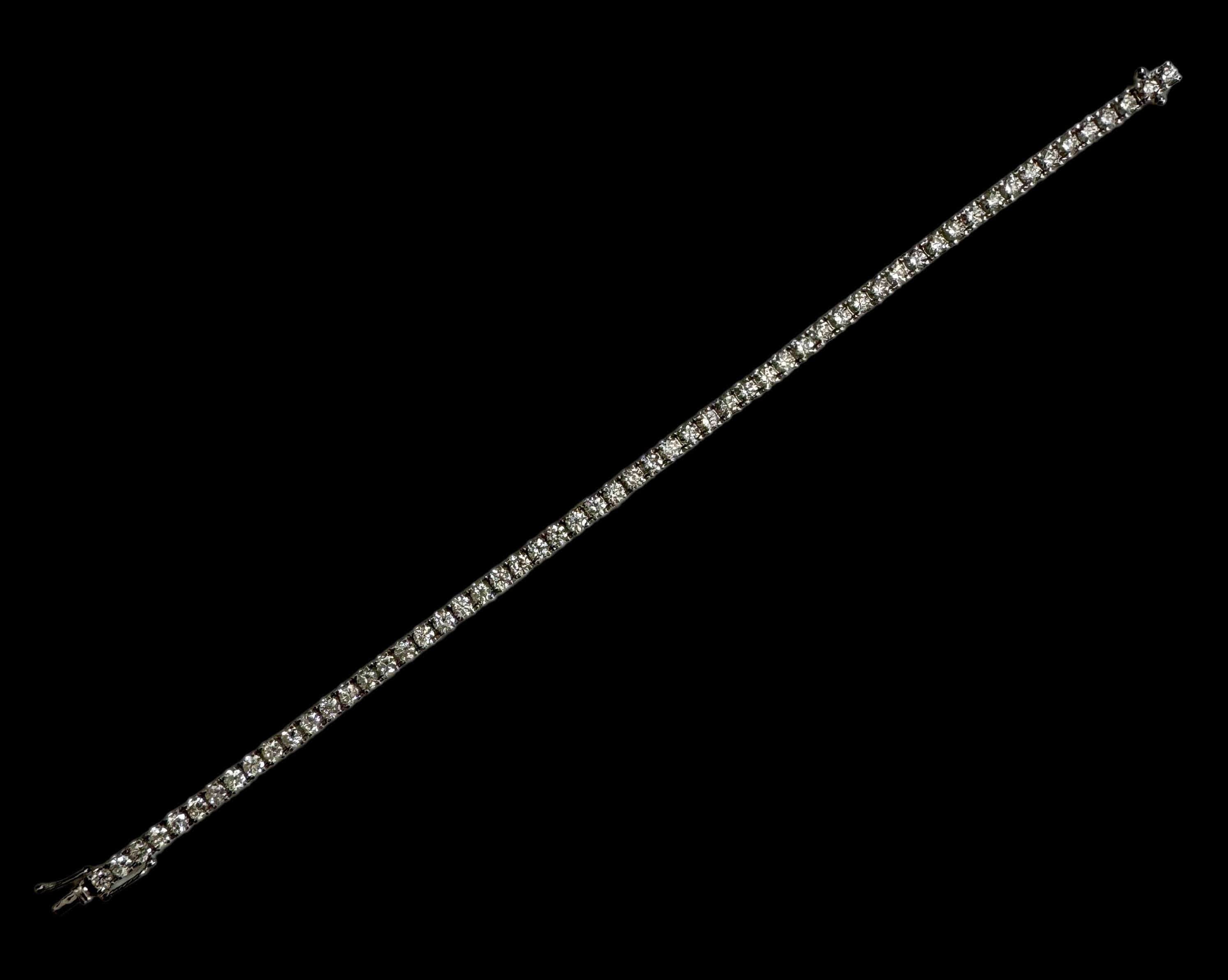 Luxury Promise Natural White Diamond Tennis bracelet - 4.10ct