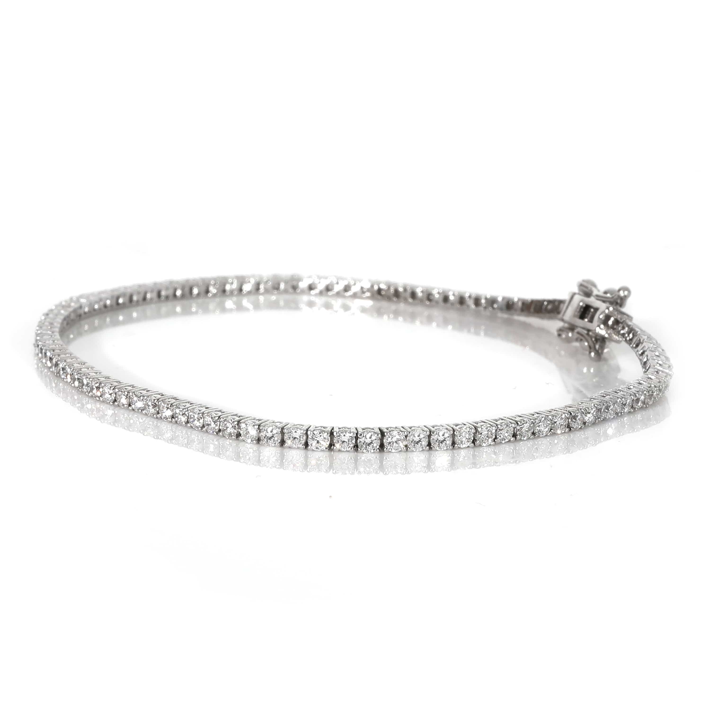 Luxury Promise Diamond Tennis Bracelet in 14K White Gold 2 CTW