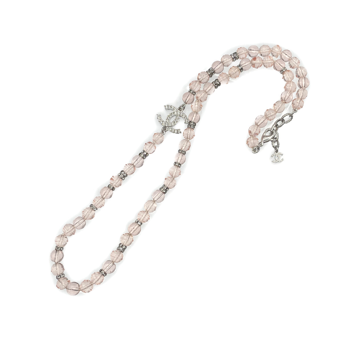 LUXURY PROMISE CHANEL NECKLACE COCOMARK BEADS RHINESTONE ACCESSORY B23S 90271925