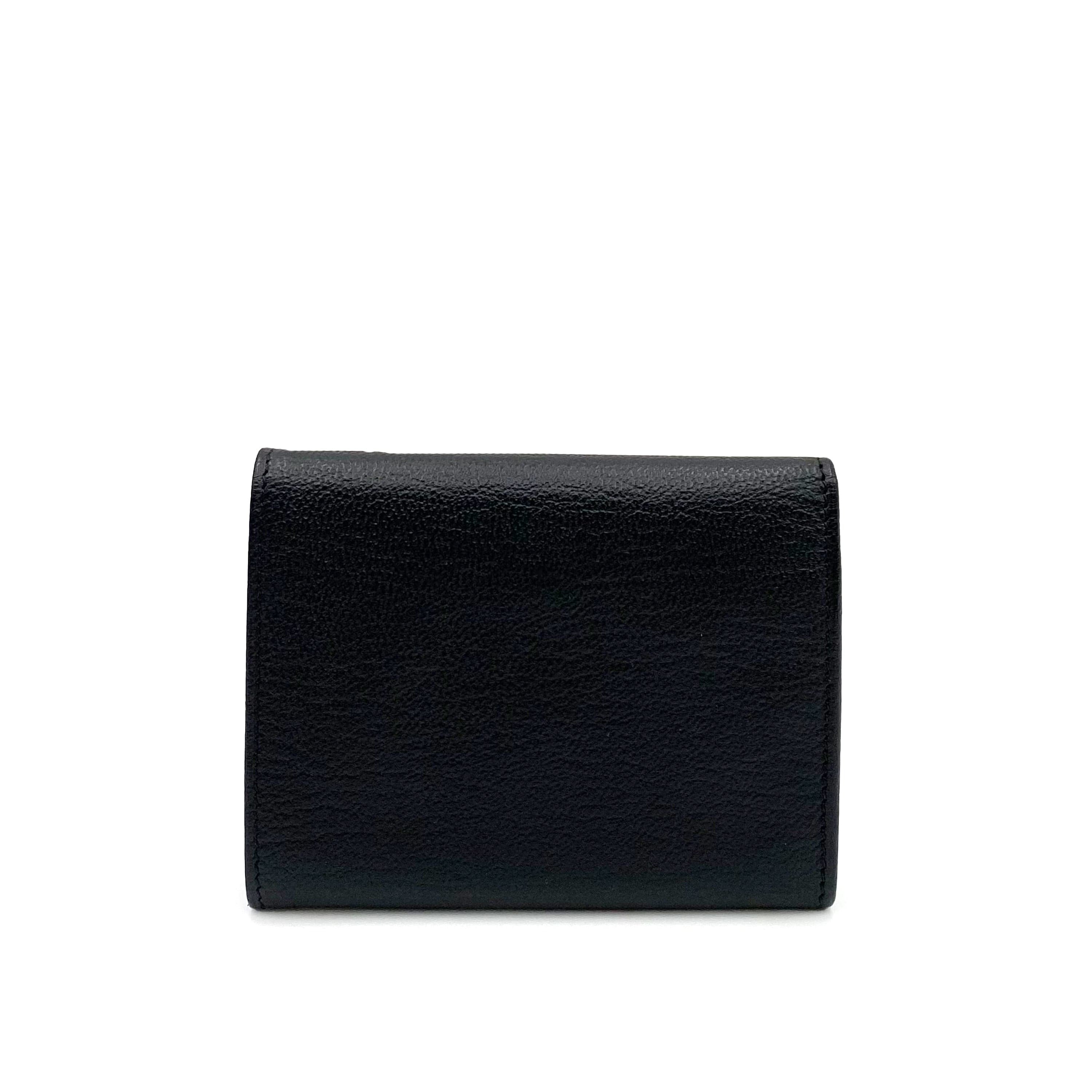 Luxury Promise CHANEL VINTAGE BIFOLD COMPACT WALLET BLACK CALFSKIN 90234539