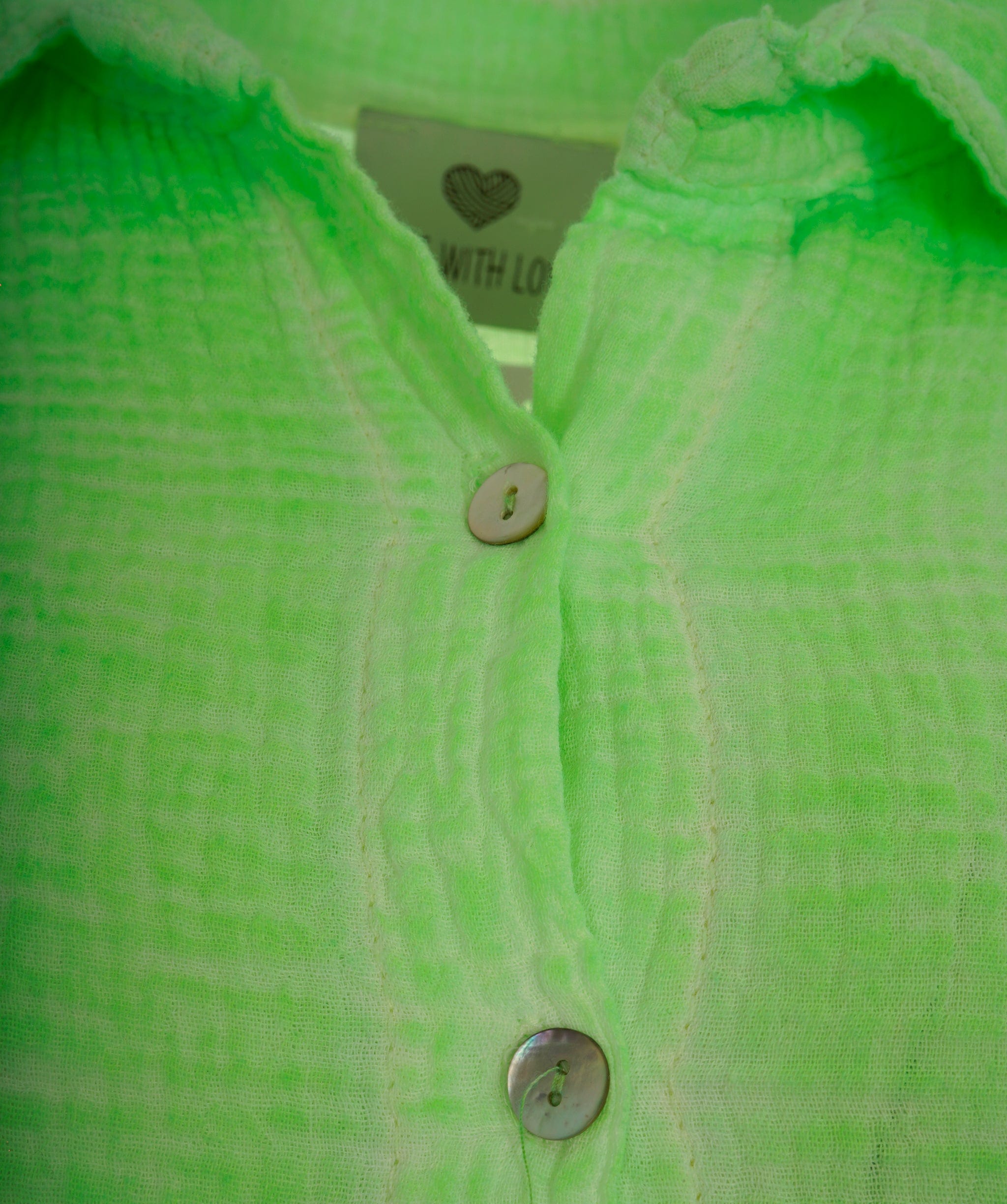 Luxury Promise Cleo neon green sequin eye shirt ASL8283