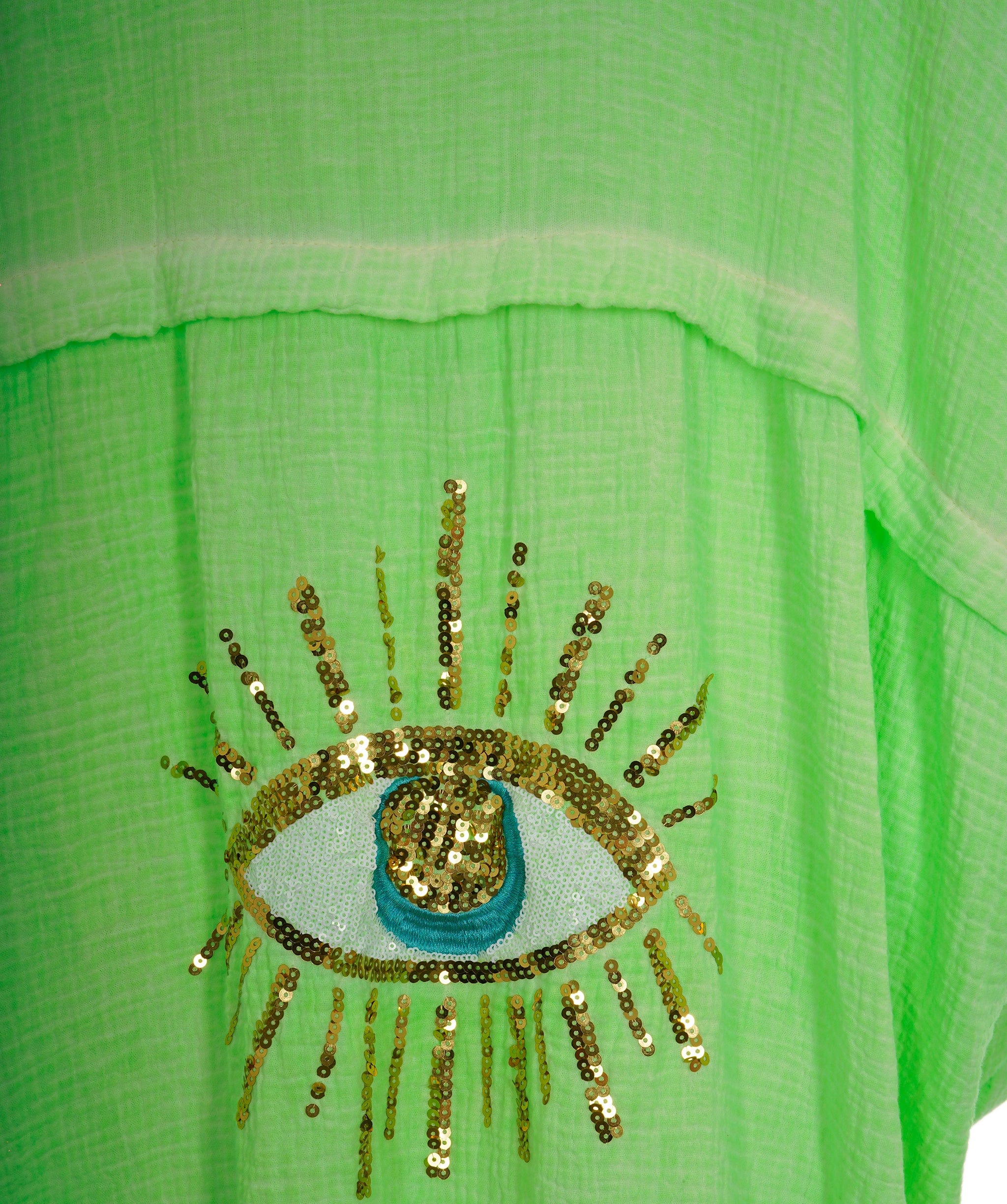 Luxury Promise Cleo neon green sequin eye shirt ASL8283