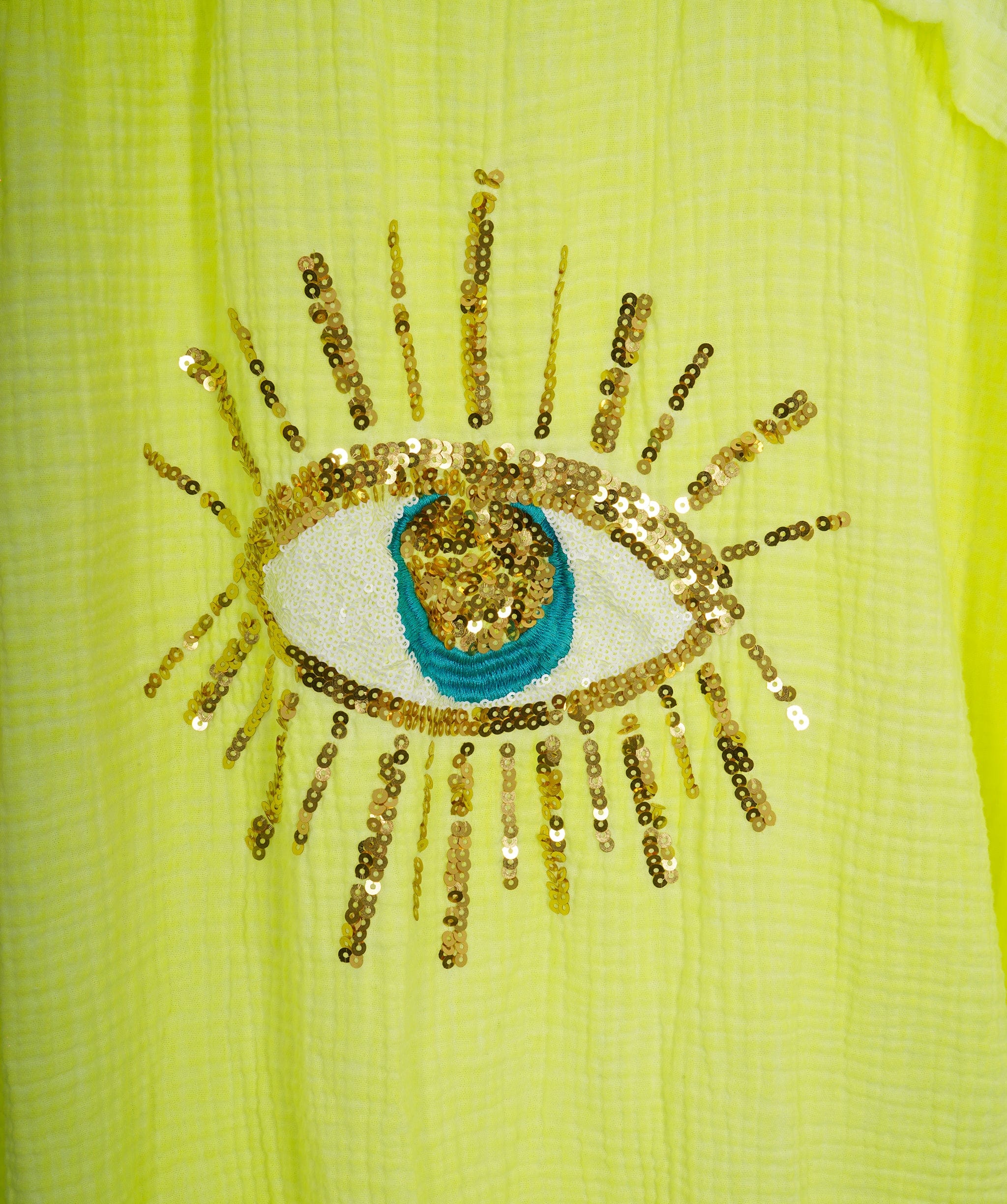 Luxury Promise Cleo neon yellow sequin eye shirt ASL8282