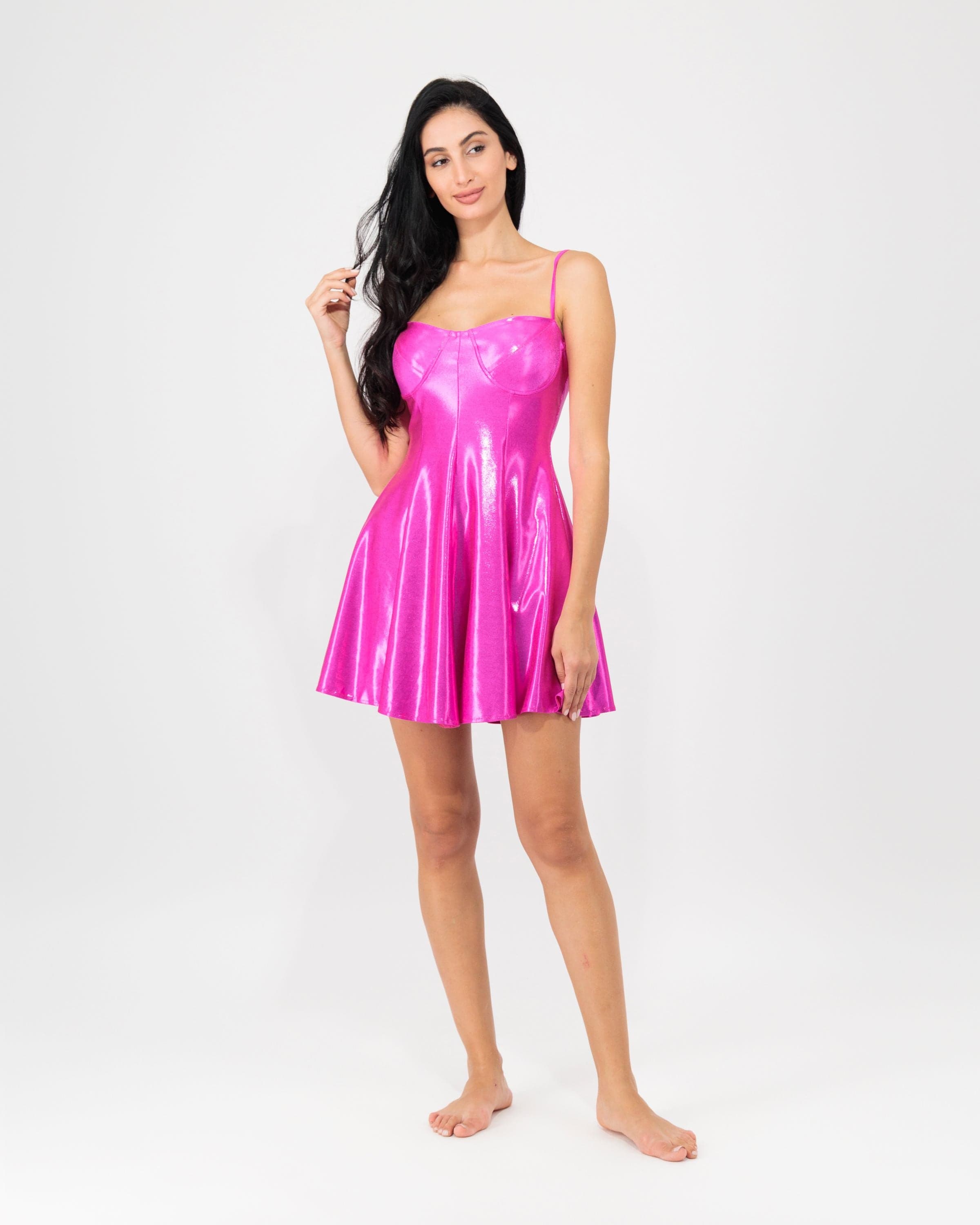 Luxury Promise Taira Priness Swim-Dress With Matching Pants Hot Pink  Size: L ASC1961