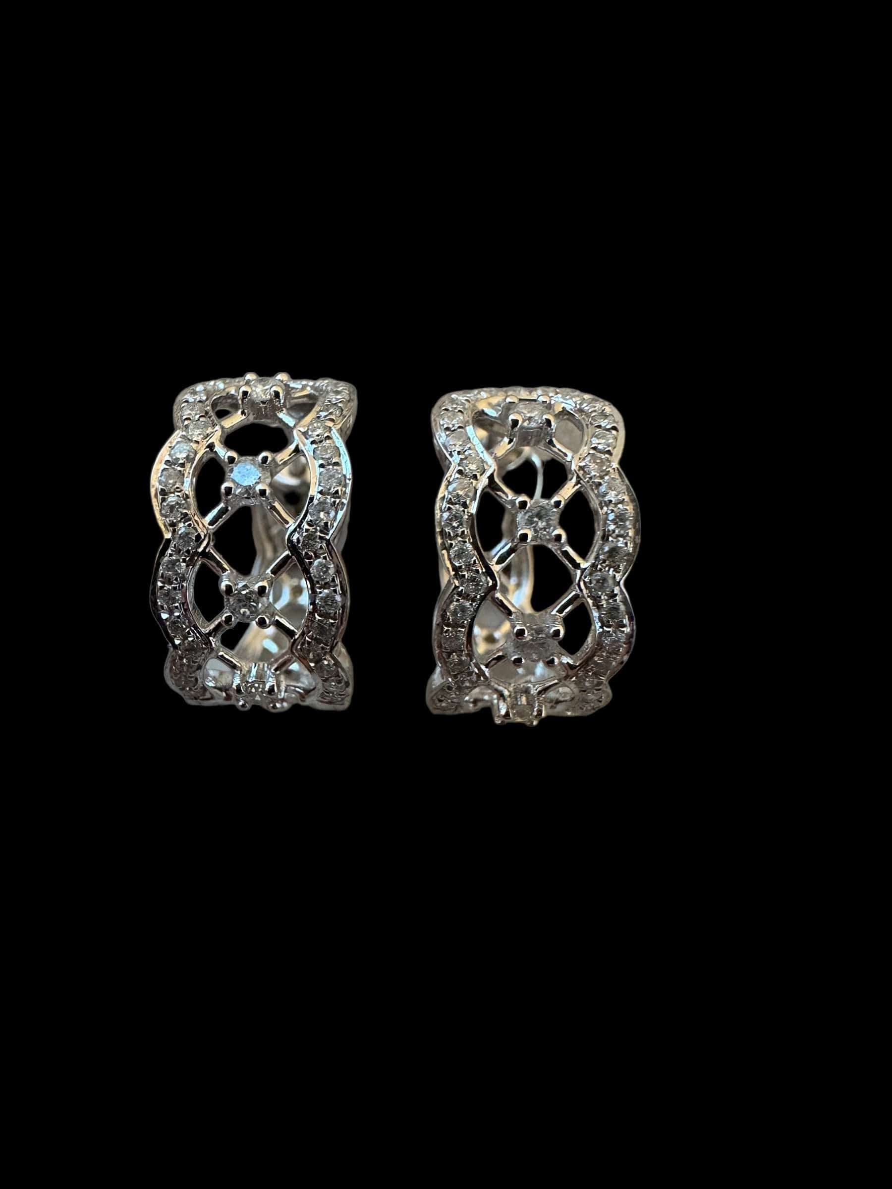 Luxury Promise Diamond Intertwine Hoop Earrings