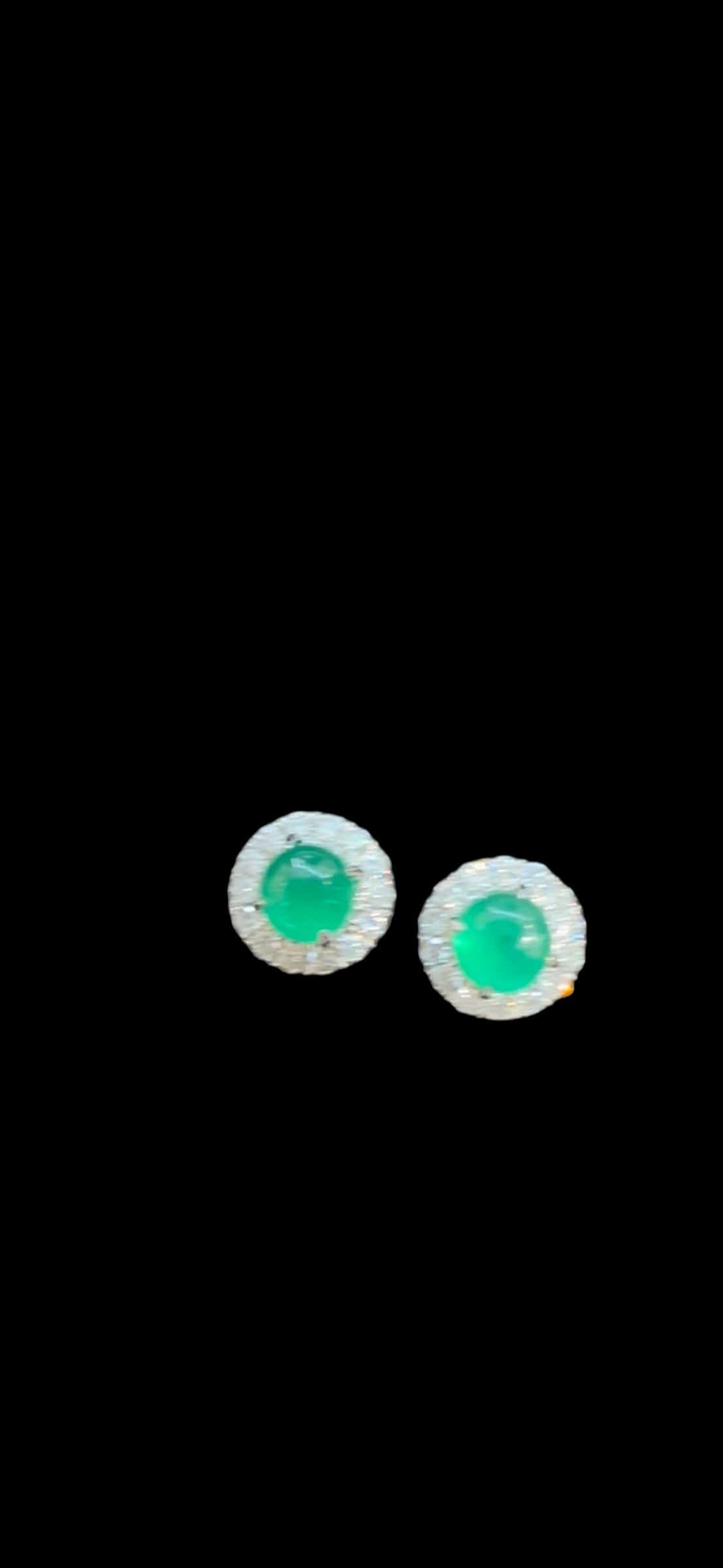 Luxury Promise Emerald and Diamond Stud Earrings