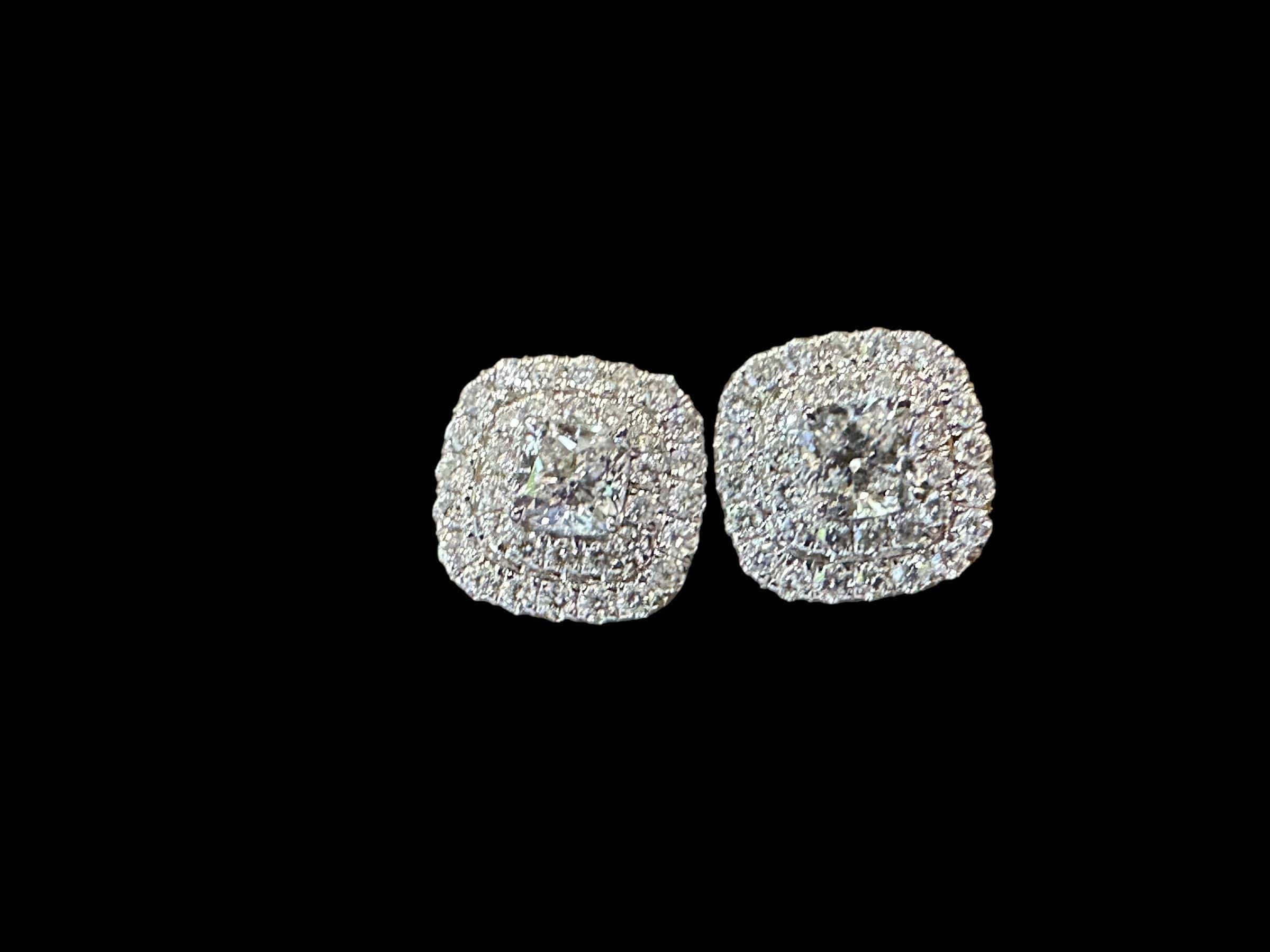 Luxury Promise GIA Diamond Certified Earrings with Surrounding Diamonds