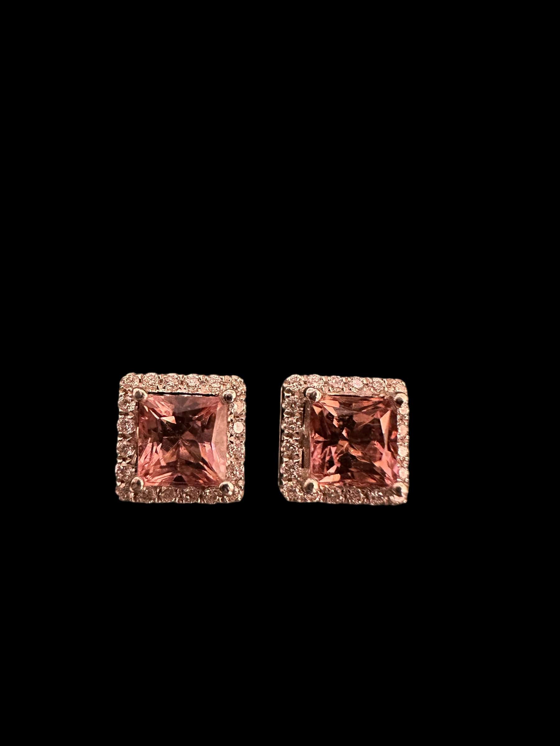 Luxury Promise Pink Tourmaline & Diamond earrings