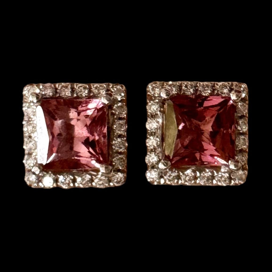 Luxury Promise Pink Tourmaline & Diamond earrings