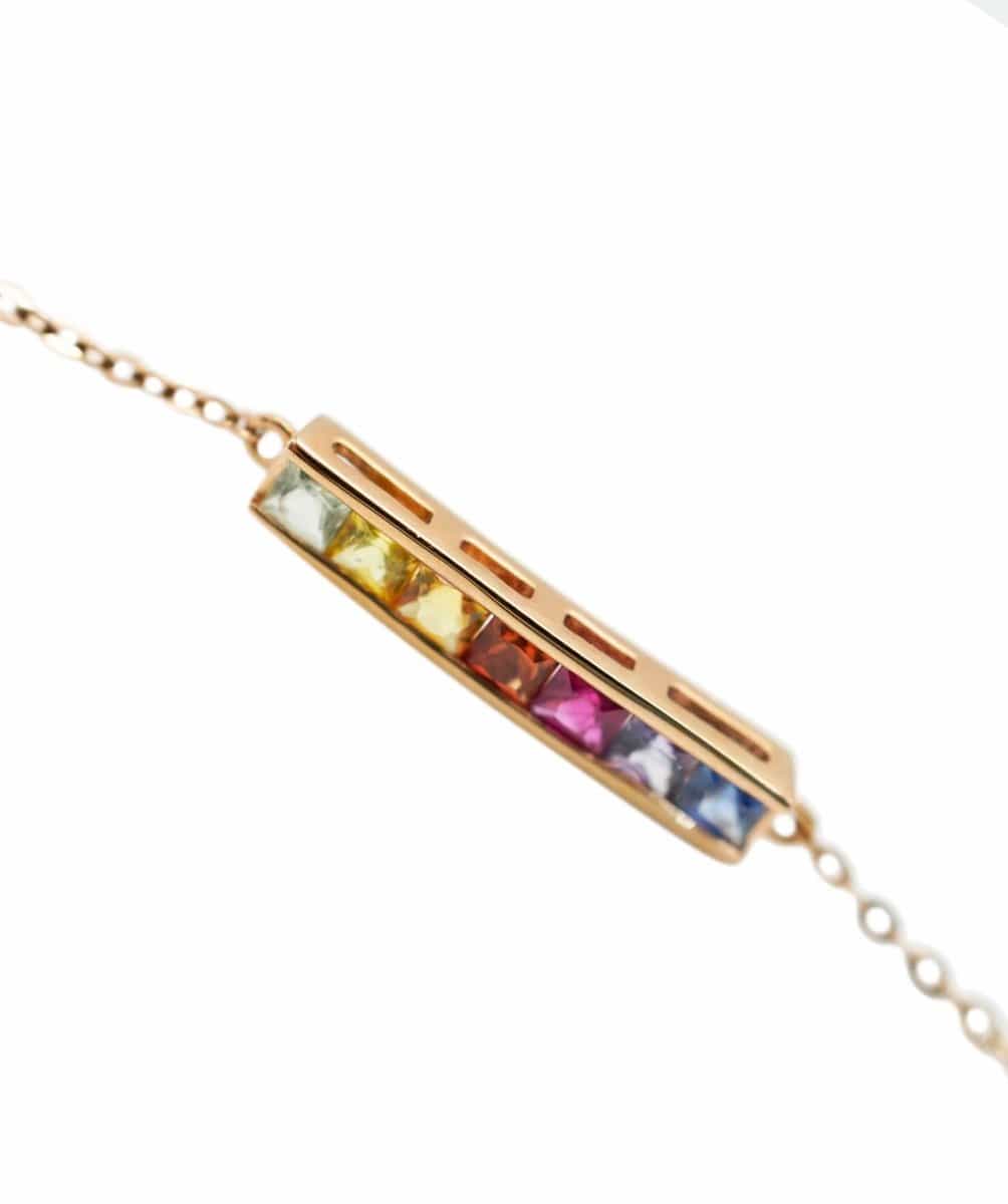 A multi-coloured sapphire bracelet AHL1025